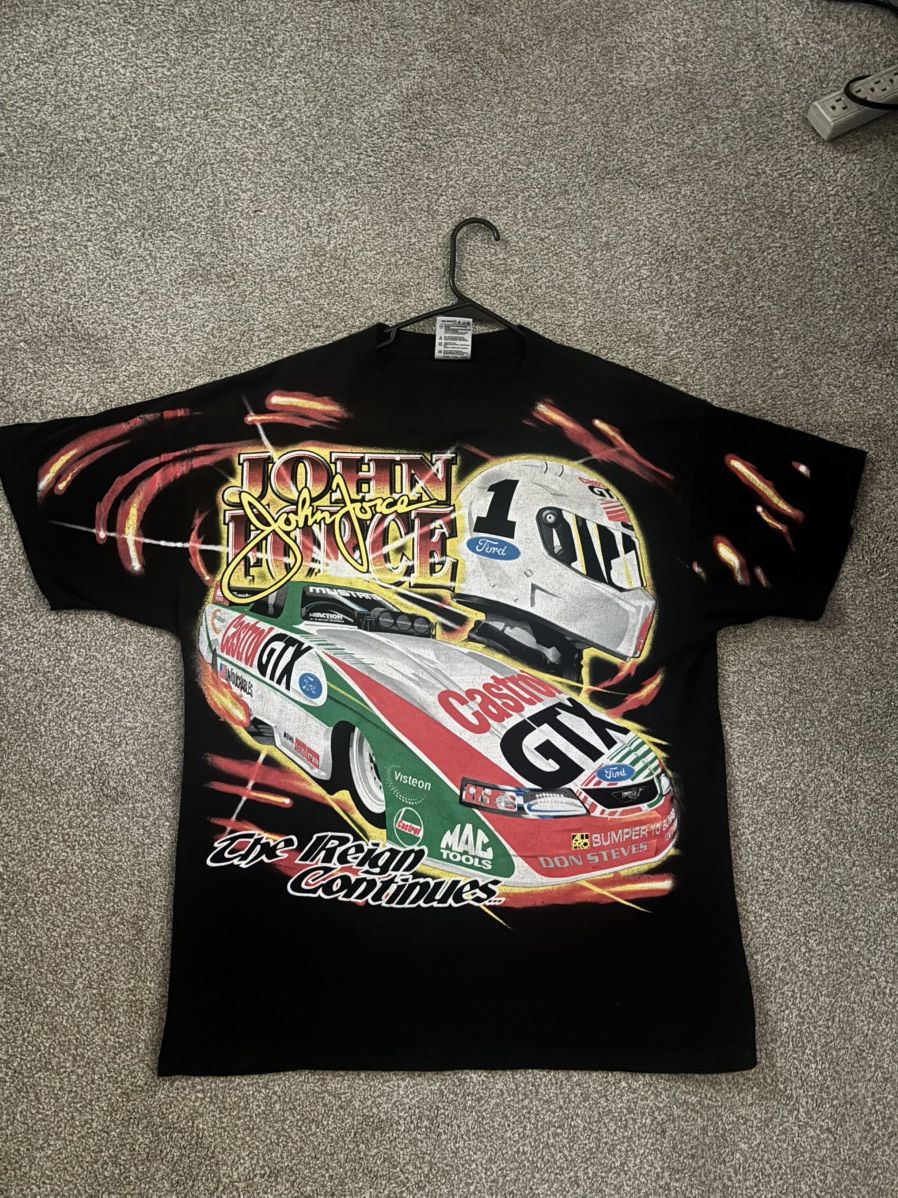 Vintage John Andretti Nascar tee in black and multi-colour Size US XL / EU 56 / 4 - 1 Thumbnail