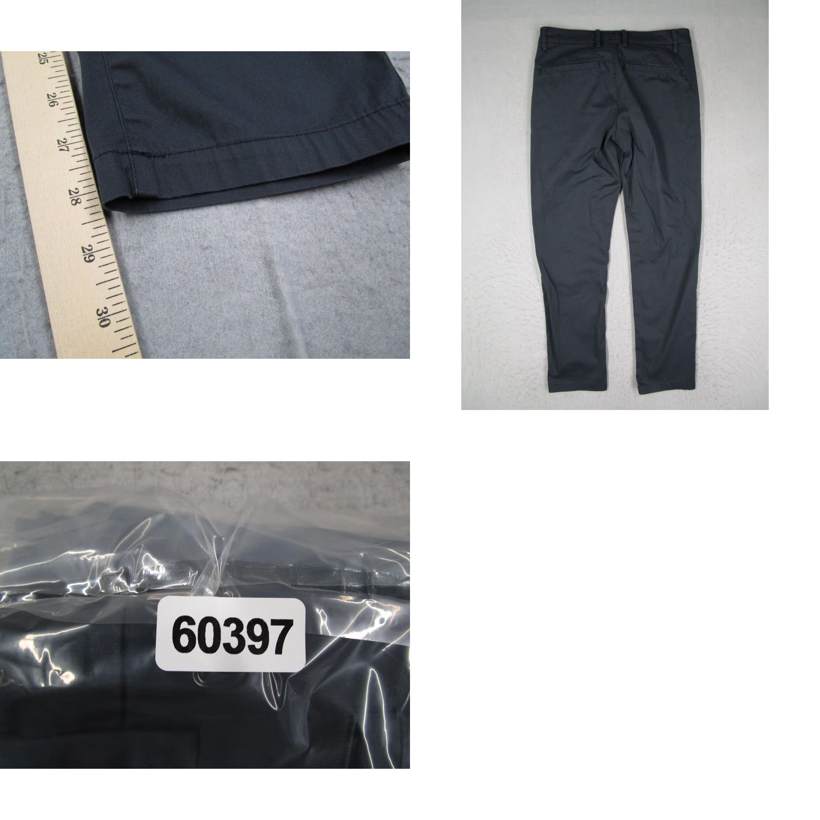 Vintage Birddogs Mens Pants 30x30 Gray Stretch Chino Casual Golf Performance Travel 5-Pocket Slim Front Zip Size US 30 / EU 46 - 8 Thumbnail