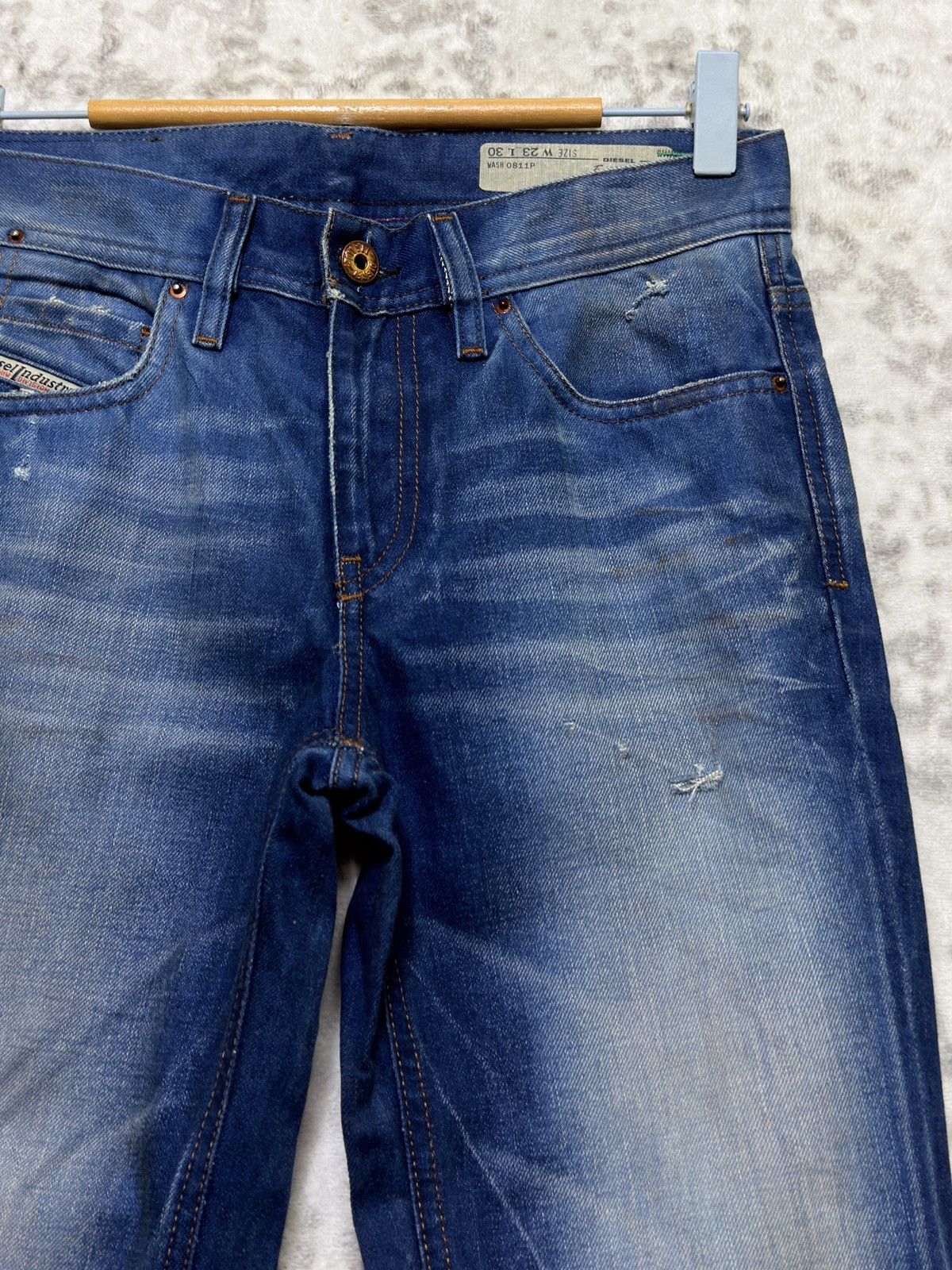 Diesel Diesel Faithlegg Women Straight Fit Y2K Mud Washed Denim Size US 27 - 5 Thumbnail