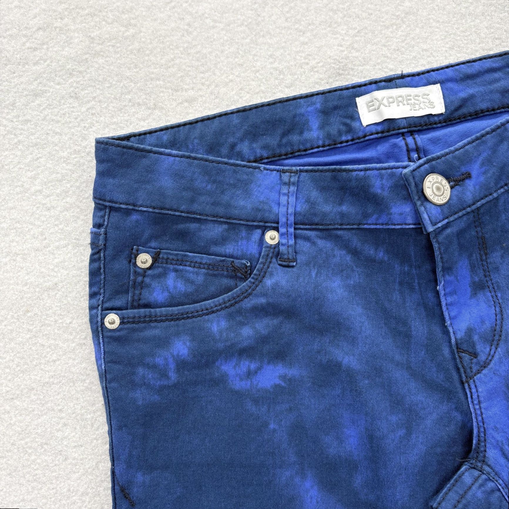 Express Express Jeans Ankle Womens 8 Blue Low Rise Regular Stretch Denim NWT Size 30" / US 8 / IT 44 - 3 Thumbnail