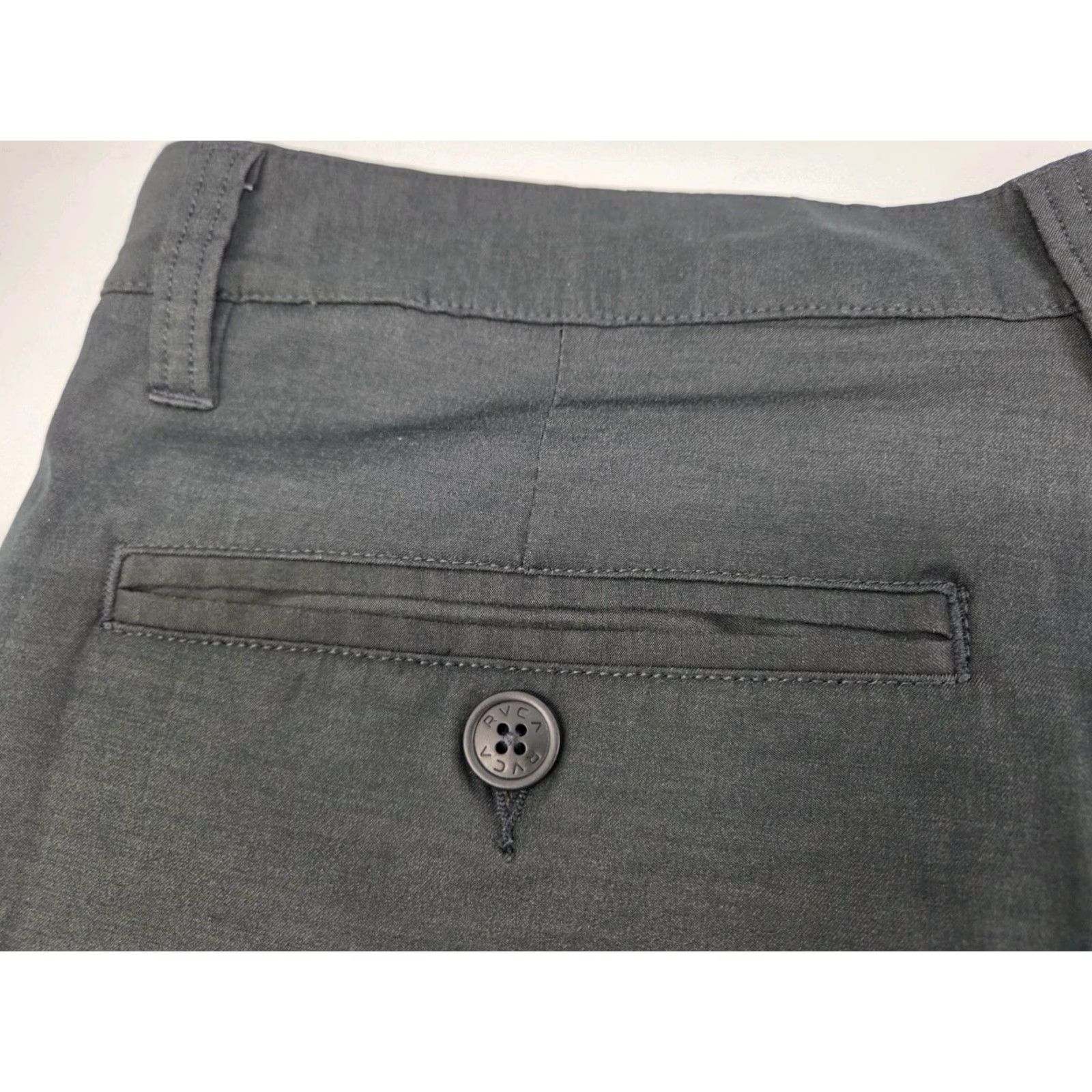 RVCA RVCA Mens Black Chino Shorts Pockets Back Pocket Zip Size 36/8" #7618 Size US 36 / EU 52 - 6 Thumbnail