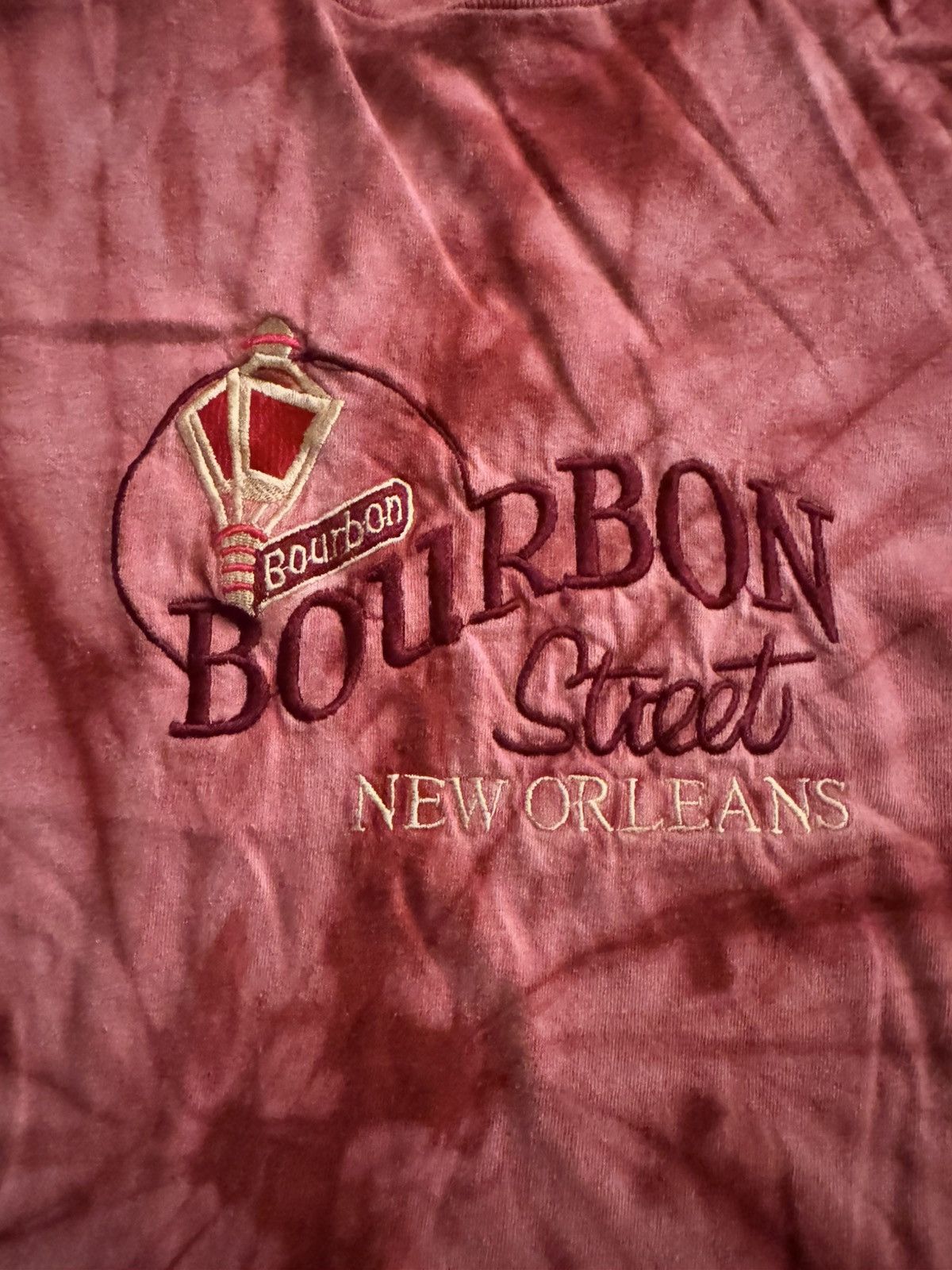 Vintage Red Tie Dye Bourbon street embroidered T shirt Size US XL / EU 56 / 4 - 2 Thumbnail