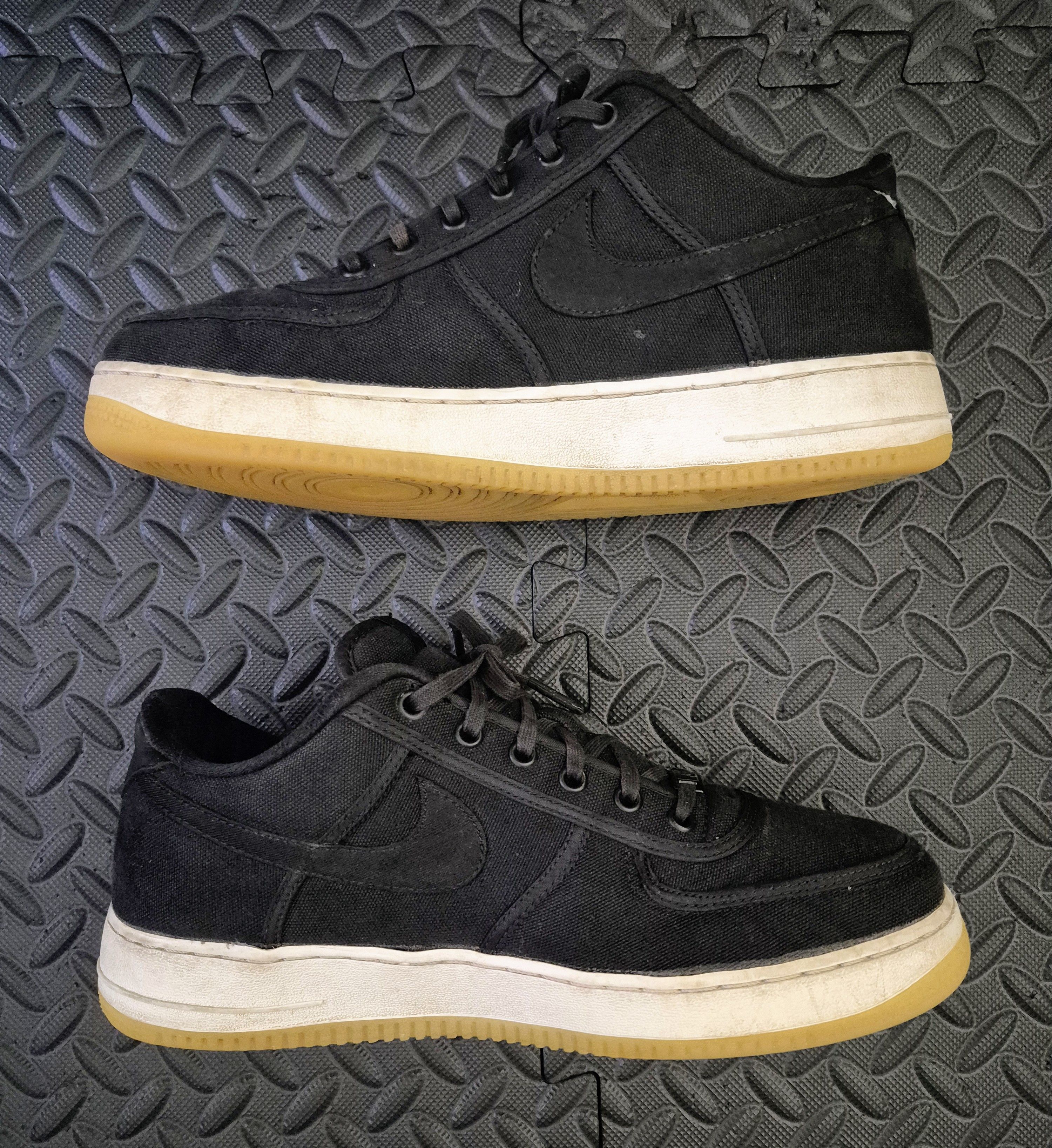 Nike Size 10.5 - Nike Air Force 1 Low Canvas Black (AH1067-004) Size US 10.5 / EU 43-44 - 2 Thumbnail