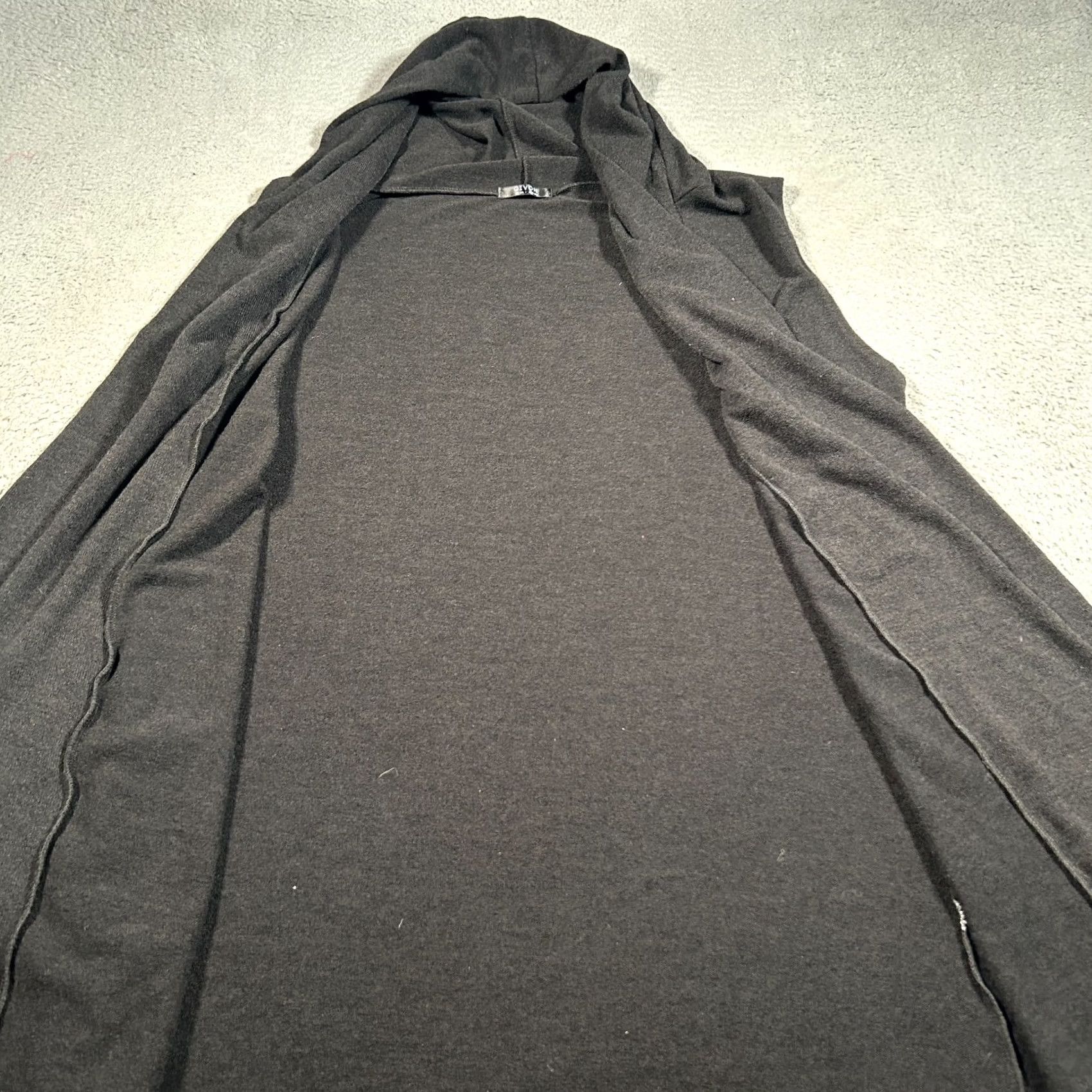 Vintage Givon Cardigan Sweater Women 2XL Black Hooded Tight Knit Open Front Modern Casual Size XXL / US 16-18 / IT 52-54 - 3 Thumbnail