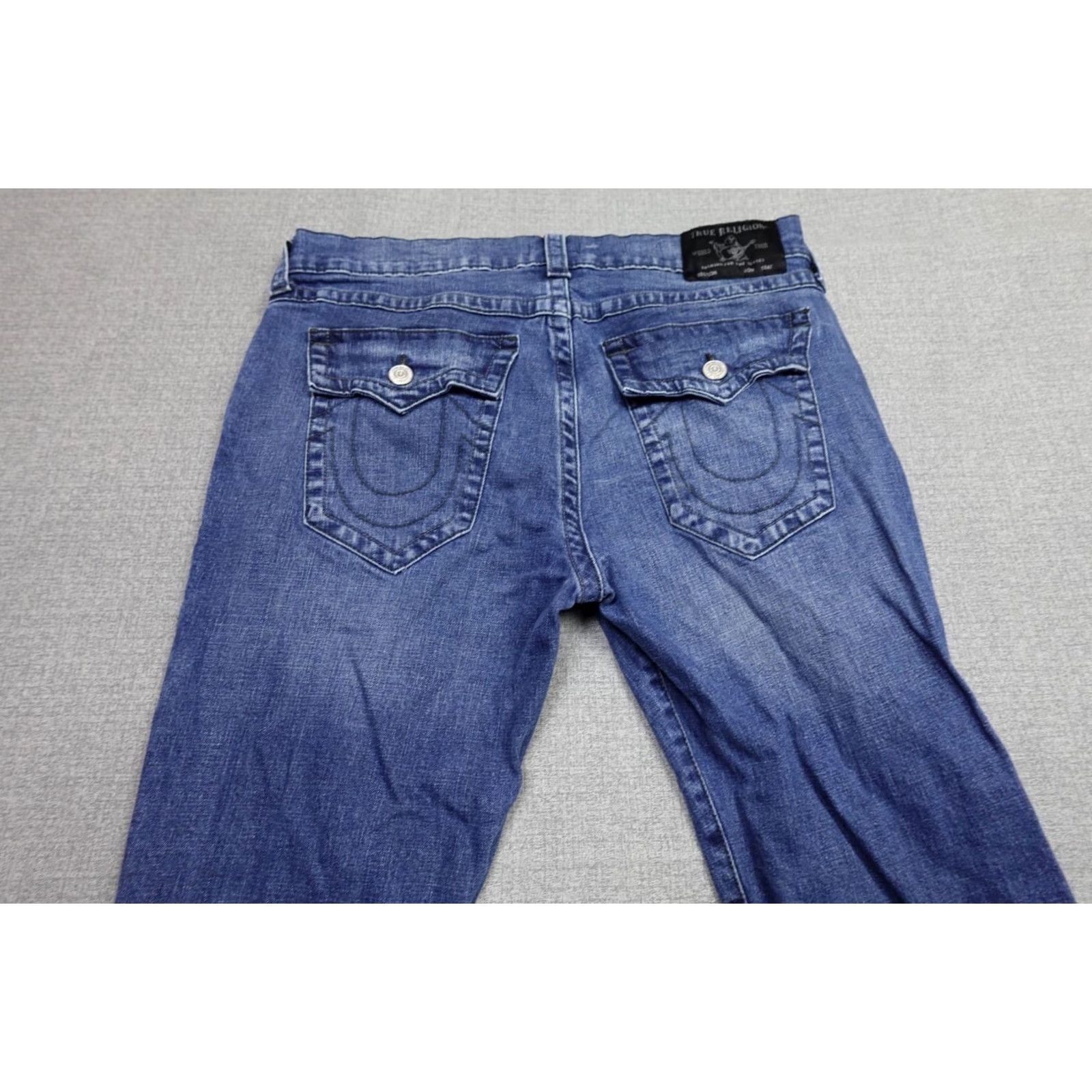 True Religion True Religion Jeans Mens 38x34 Blue Ricky Relaxed Straight Western Stretch Jeans Size US 38 / EU 54 - 5 Thumbnail