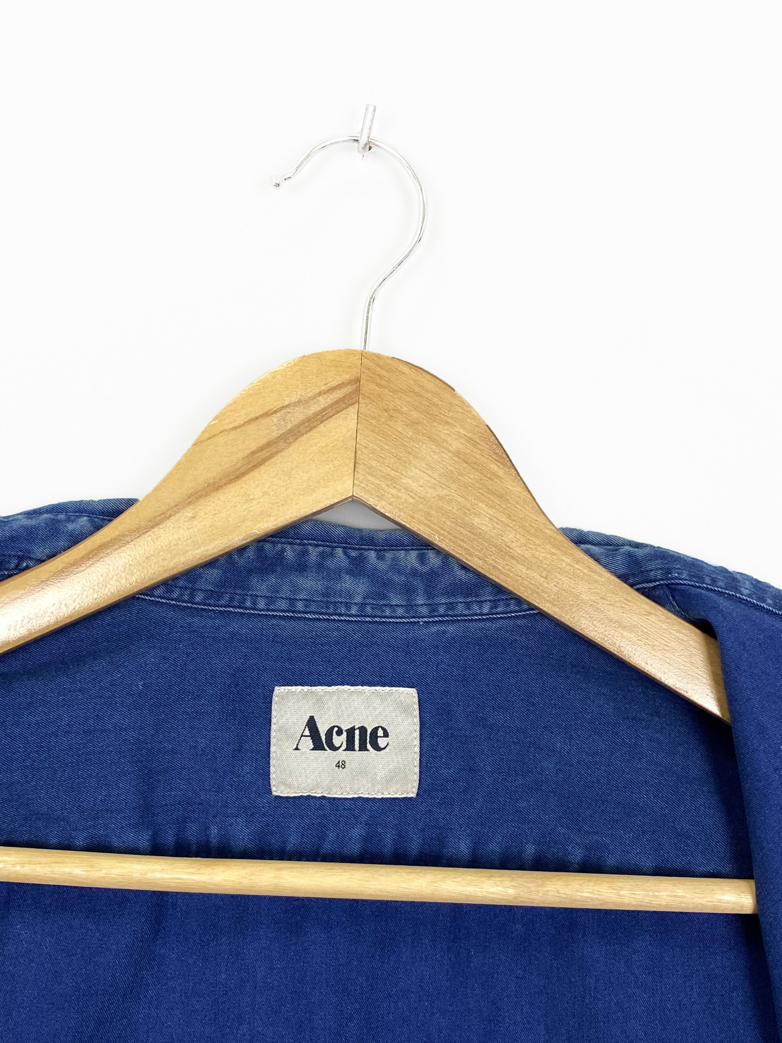 Acne Studios Acne Studios Slim Short Sleeve Denim Button Up Shirt Size 48 Size US M / EU 48-50 / 2 - 7 Thumbnail