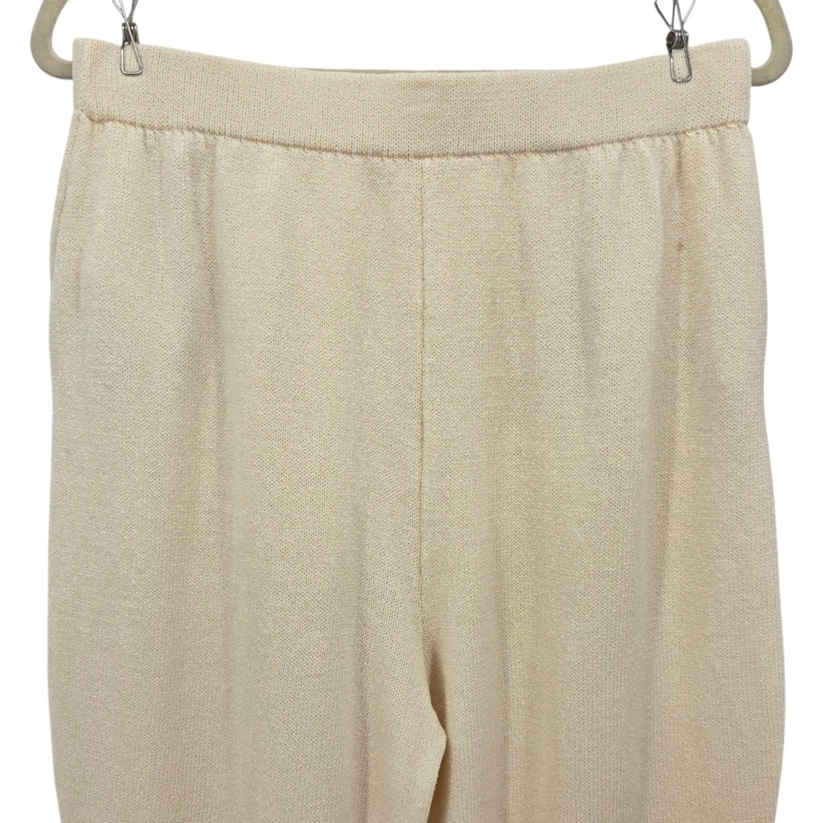 St. John Vintage St. John Basics Womens 14 Pants Ivory Santana Knit Size 36" / US 14 / IT 50 - 4 Thumbnail