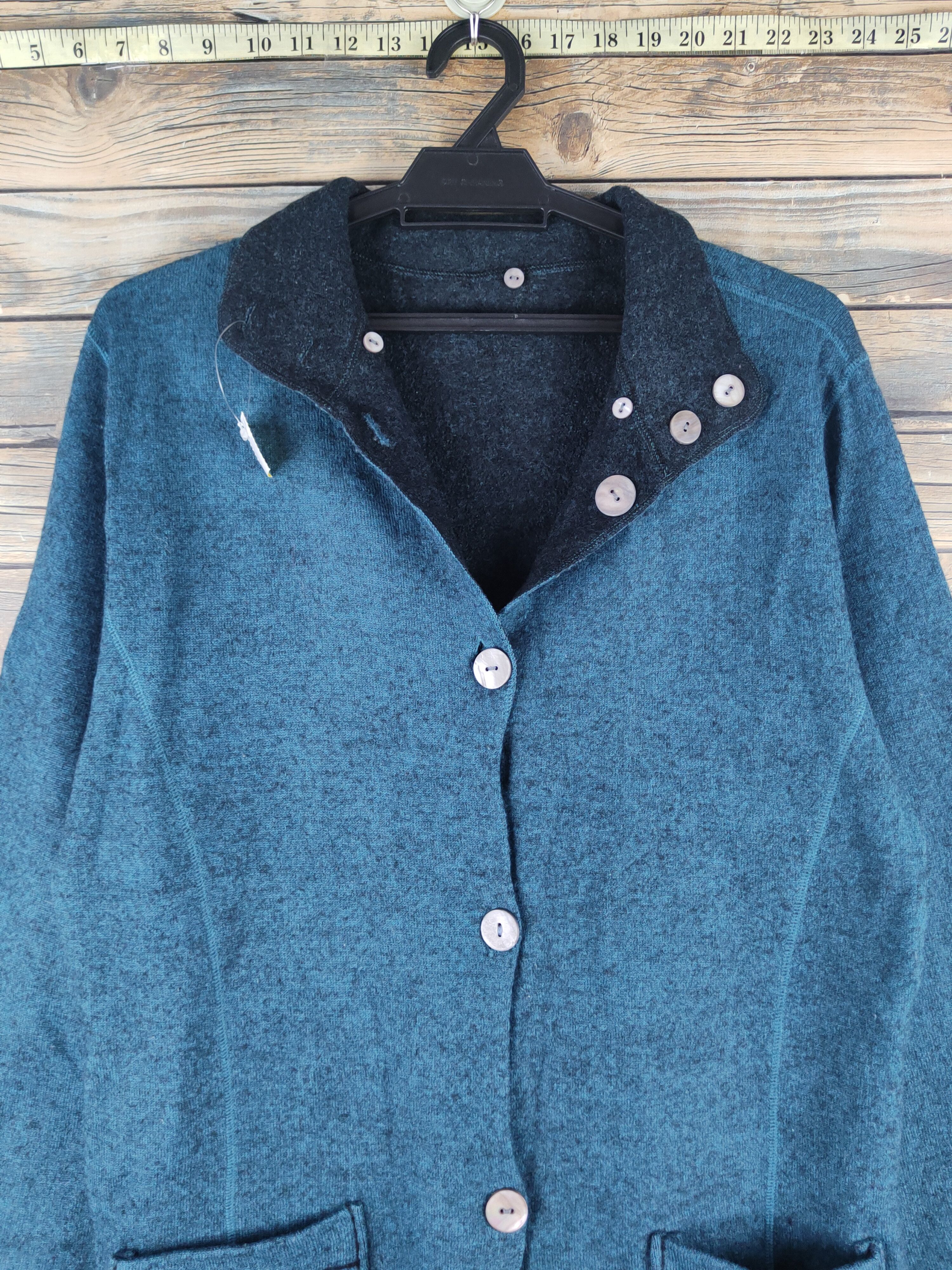 Japanese Brand DL LA Charmer Green Vintage Long Cardigans #46-526 Size M / US 6-8 / IT 42-44 - 2 Thumbnail
