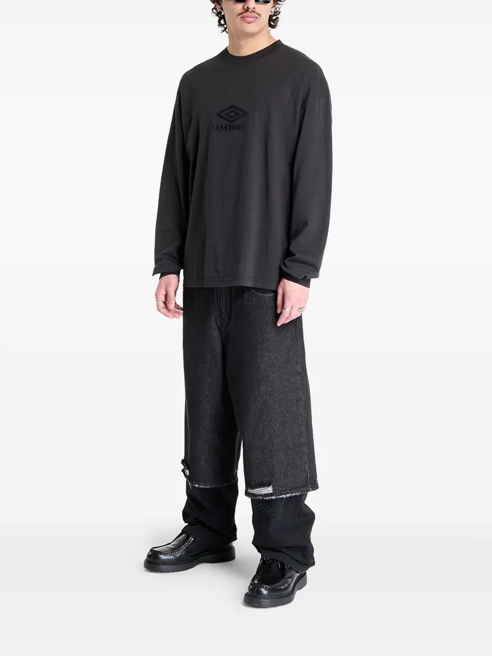 Umbro × Slam Jam Black Embroidered OG Logo Oversized LS T-Shirt Size US M / EU 48-50 / 2 - 4 Thumbnail