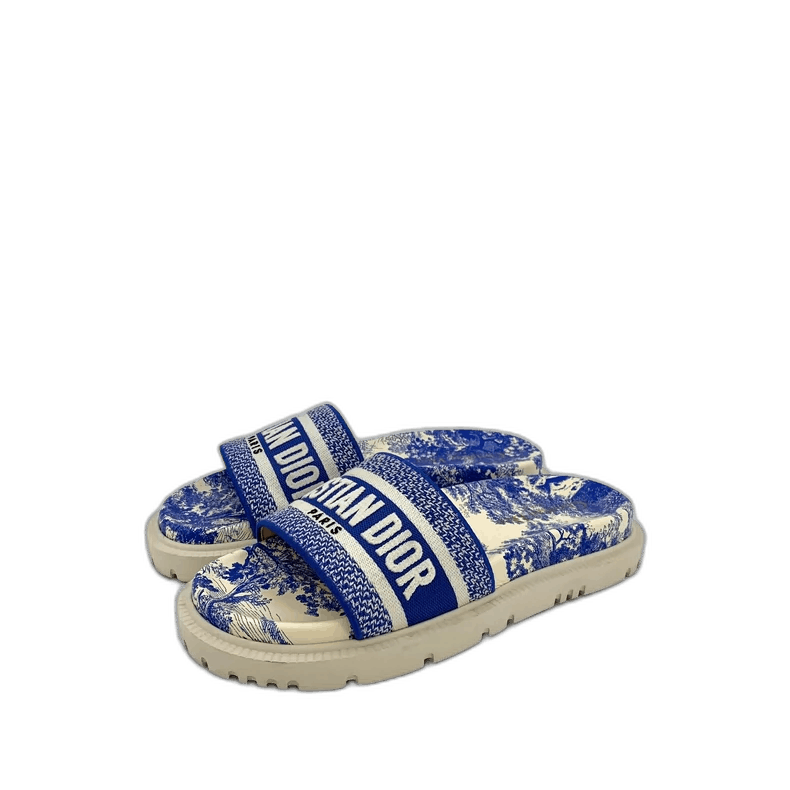 Dior Christian Dior Blue Logo Casual Slippers Size US 6 / IT 36 - 1 Thumbnail