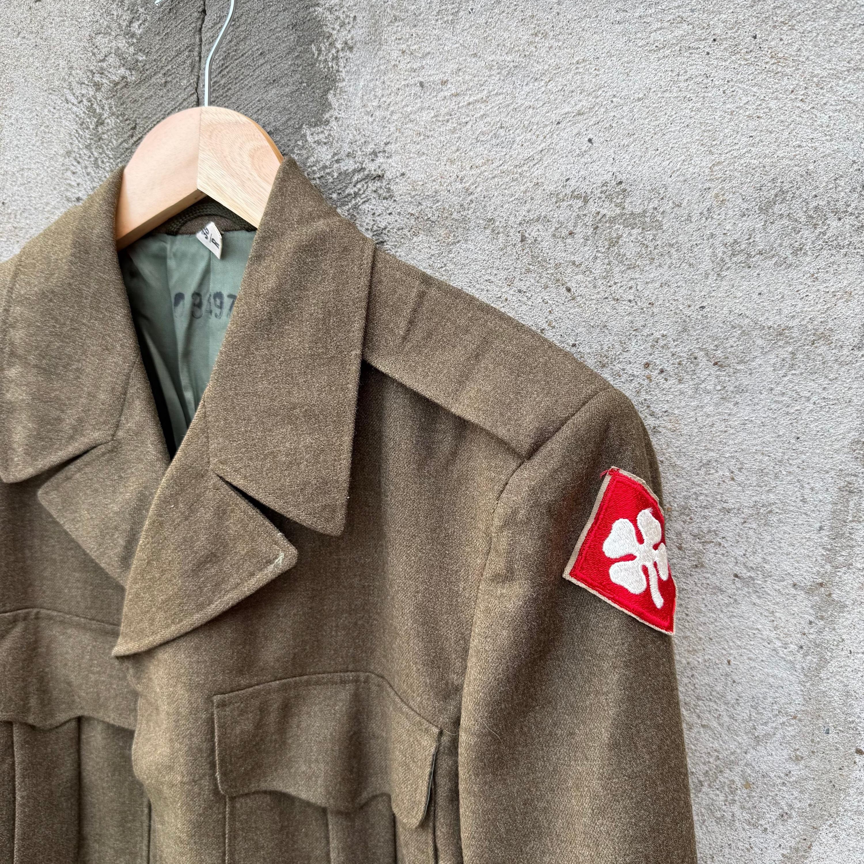 Vintage 50's US Military Brown Wool Officer Jacket Size US S / EU 44-46 / 1 - 3 Thumbnail