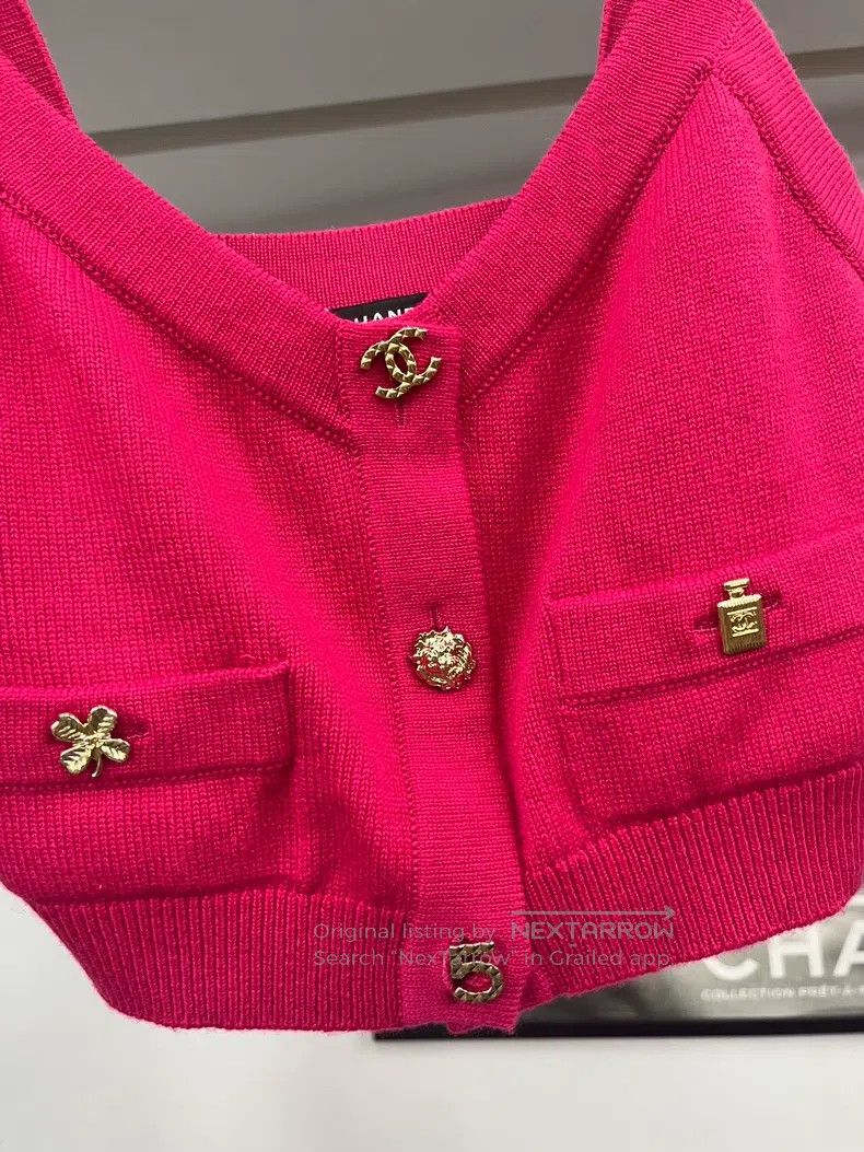 Chanel Chanel Red cashmere strap top Size XS / US 0-2 / IT 36-38 - 2 Thumbnail