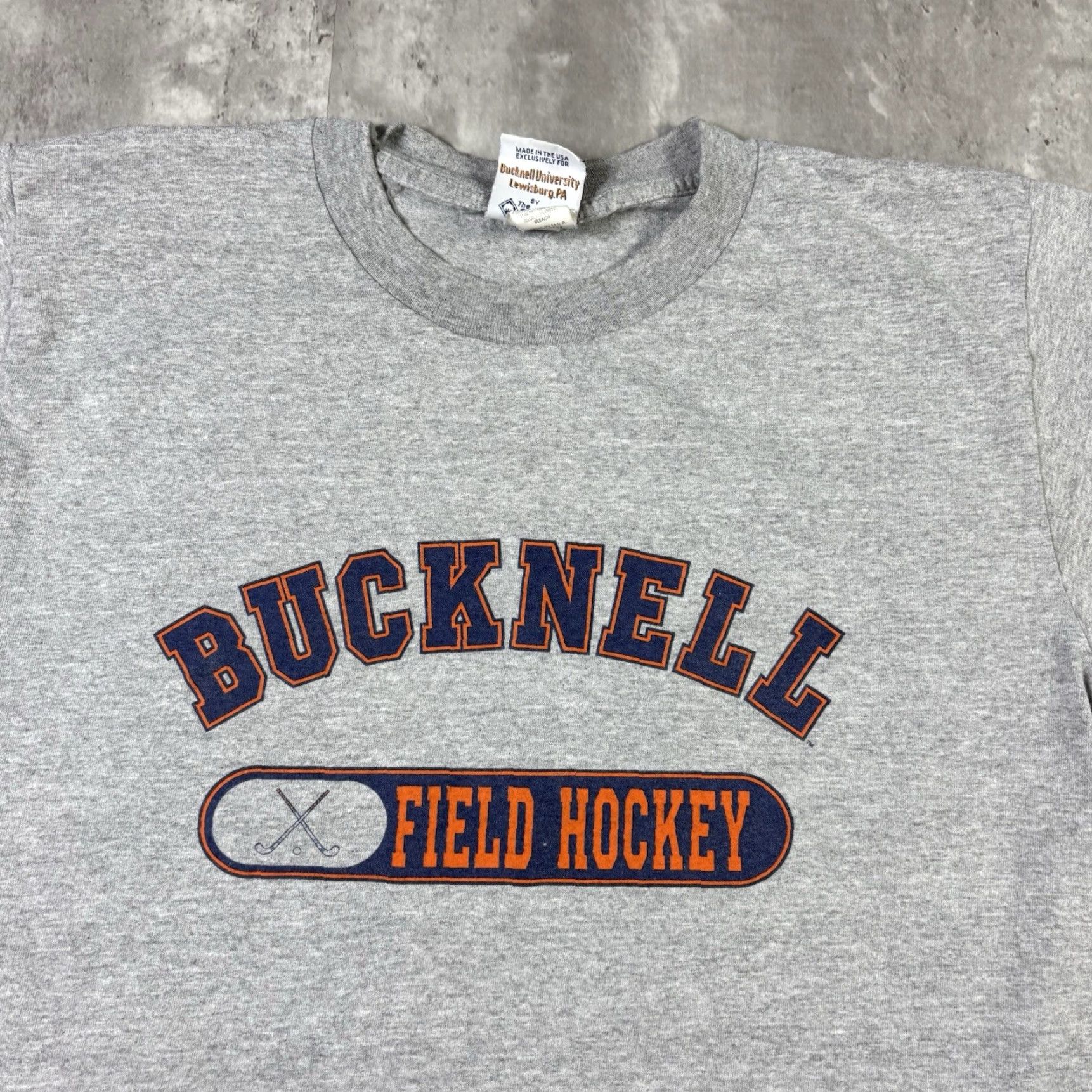 Fruit Of The Loom VINTAGE Bucknell University Field Hockey T Shirt Gray L 90s Mens Crew Neck Short Sleeve Cotton Fruit of the Loom Size US L / EU 52-54 / 3 - 7 Thumbnail
