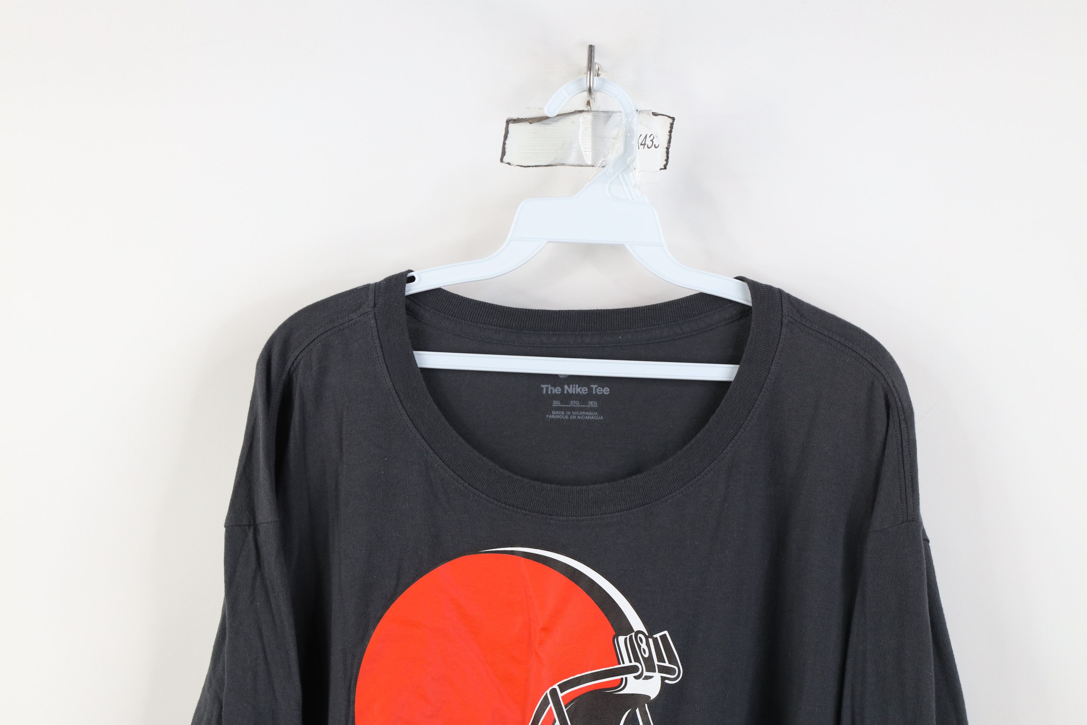 Nike Nike Cleveland Football Helmet Long Sleeve T-Shirt Gray Size US XXL / EU 58 / 5 - 2 Thumbnail
