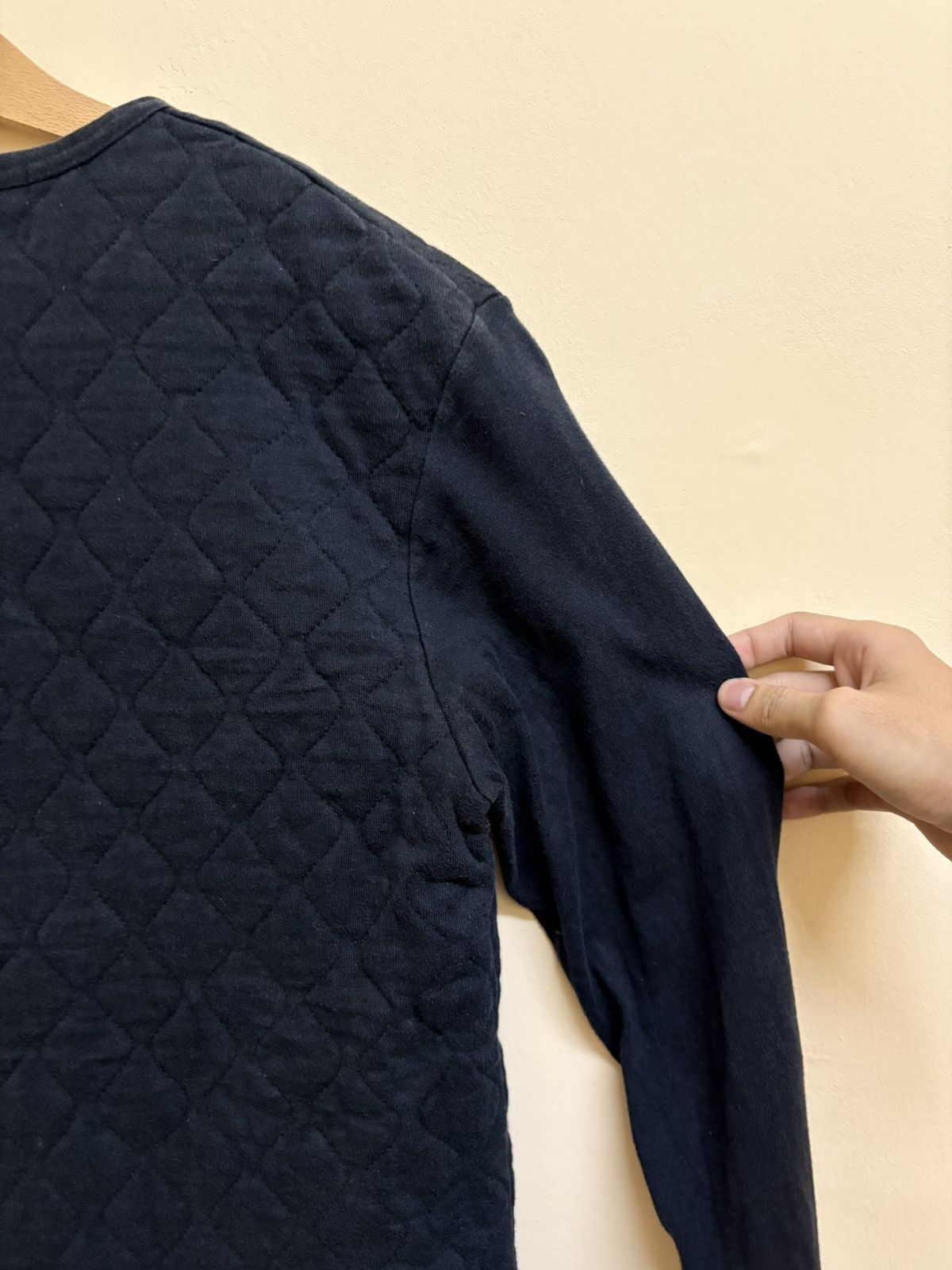 Designer × Japanese Brand × Masaki Matsushima Vintage Masaki Matsushima Homme Quilted Longsleeve Plain Tee Size US M / EU 48-50 / 2 - 11 Thumbnail