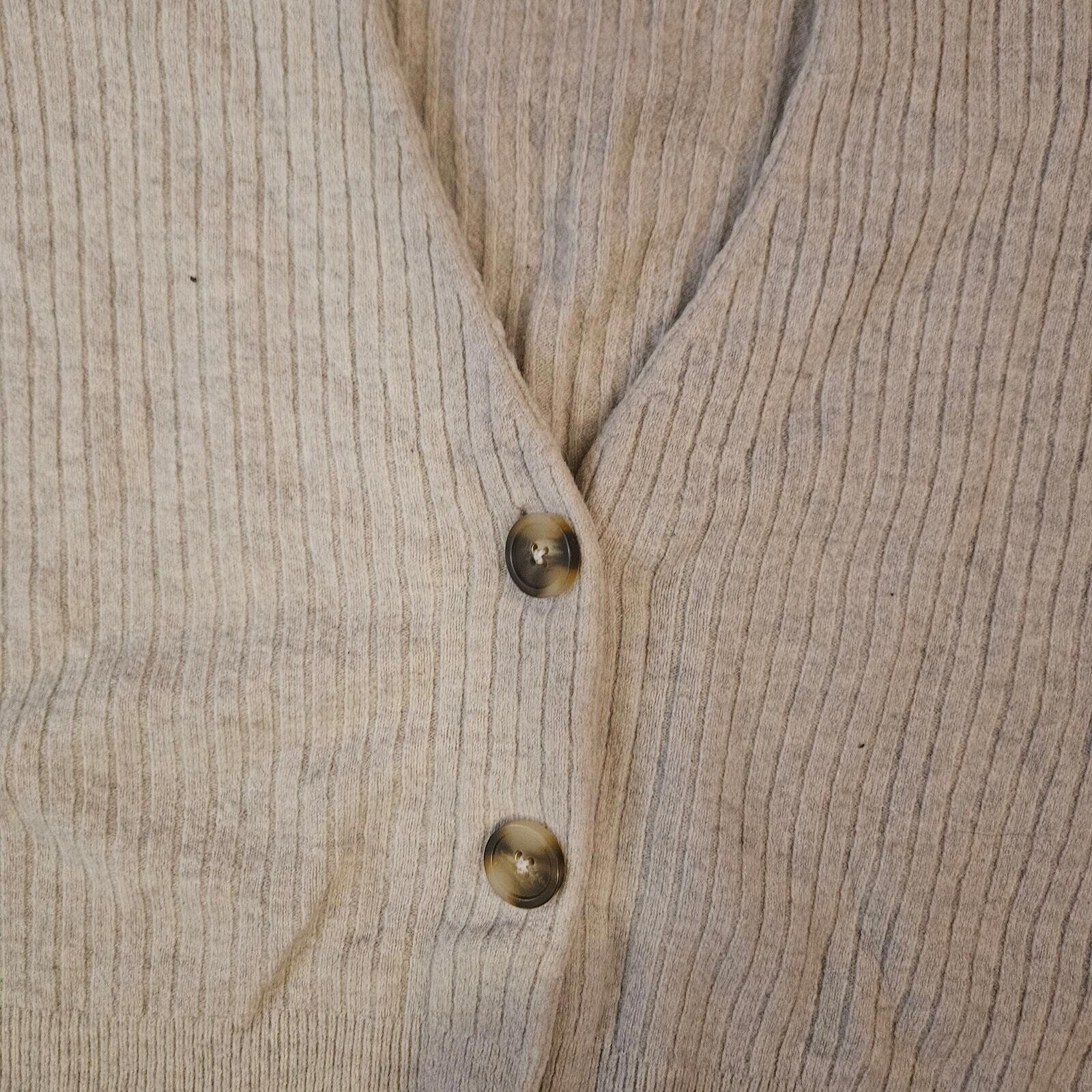 Madewell Madewell Ribbed Button Down Cardigan Light Gray Size X Small Size XS / US 0-2 / IT 36-38 - 4 Thumbnail