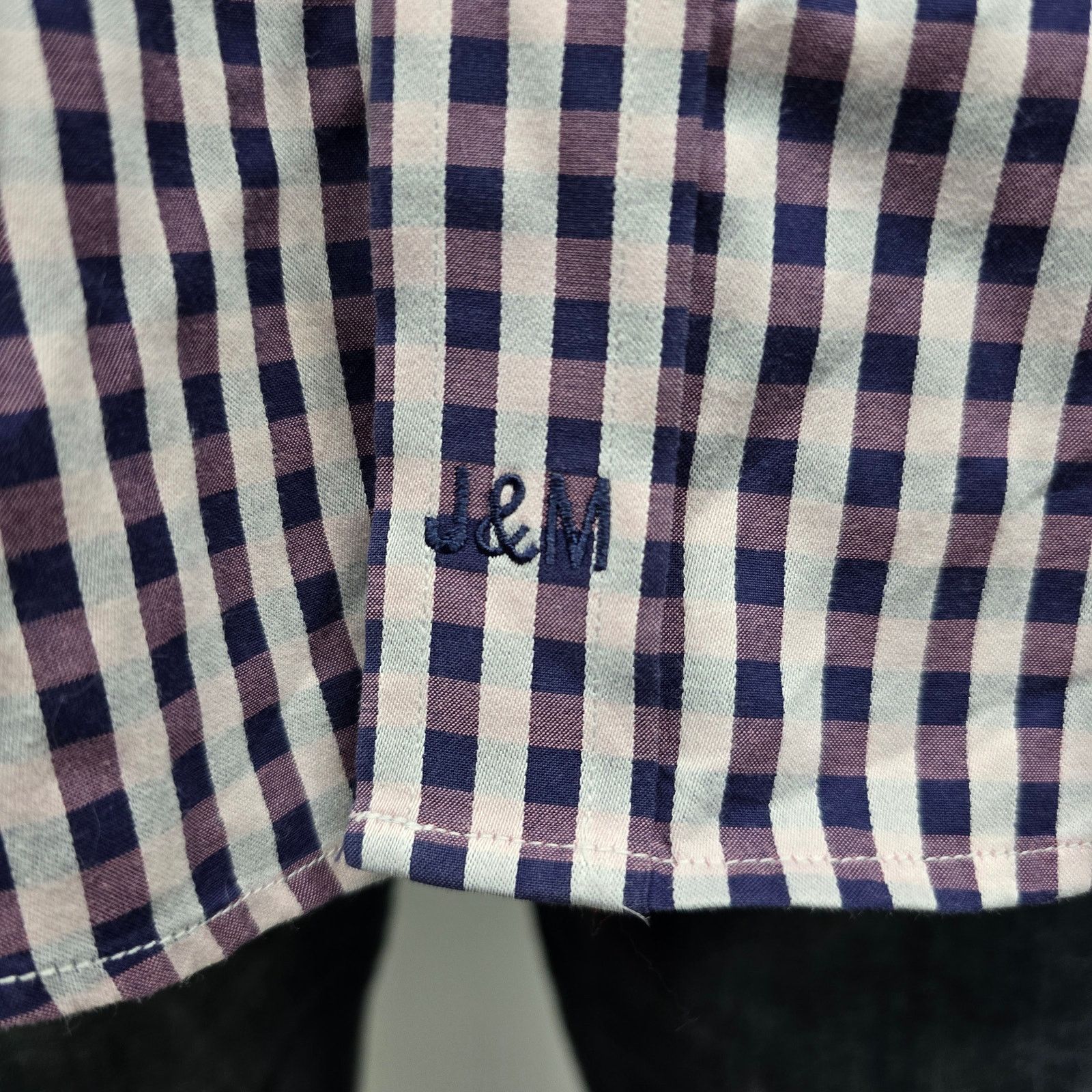 Johnston & Murphy JOHNSTON & MURPHY Dress Shirt M Tailored fit Flip Cuff check Size US M / EU 48-50 / 2 - 9 Thumbnail