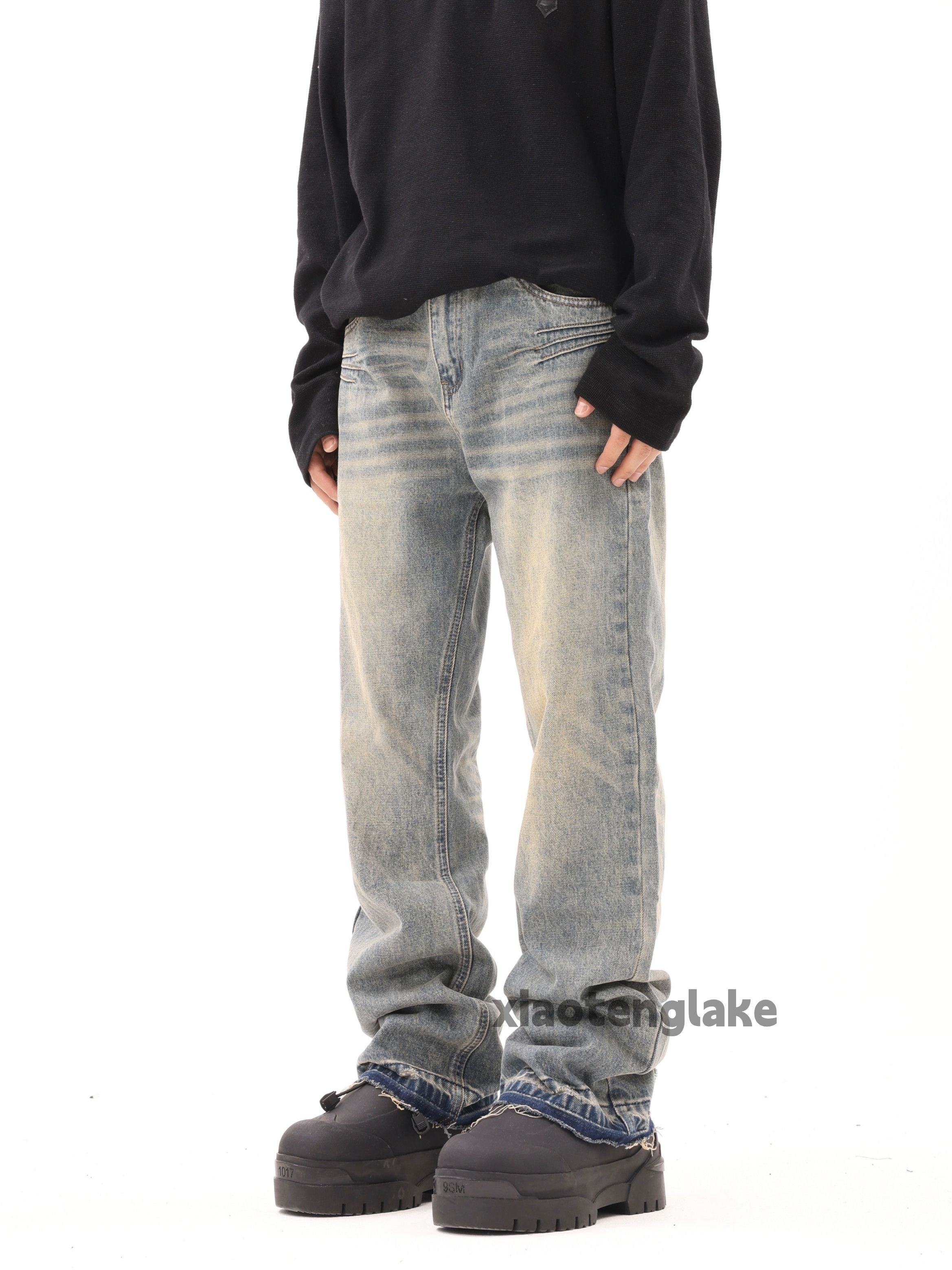 Jean × Vintage washed faded cleanfit yuppie grunge jeans Size US 32 / EU 48 - 1 Thumbnail