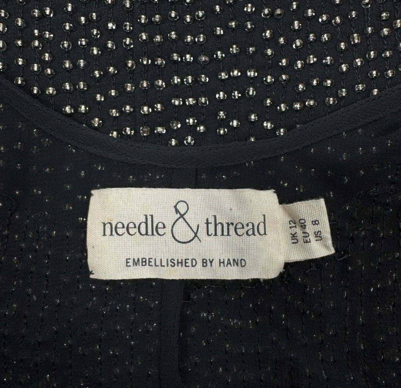 Other Needle & Thread Embellished By Hand Dress Open Back UK12 Size M / US 6-8 / IT 42-44 - 14 Thumbnail