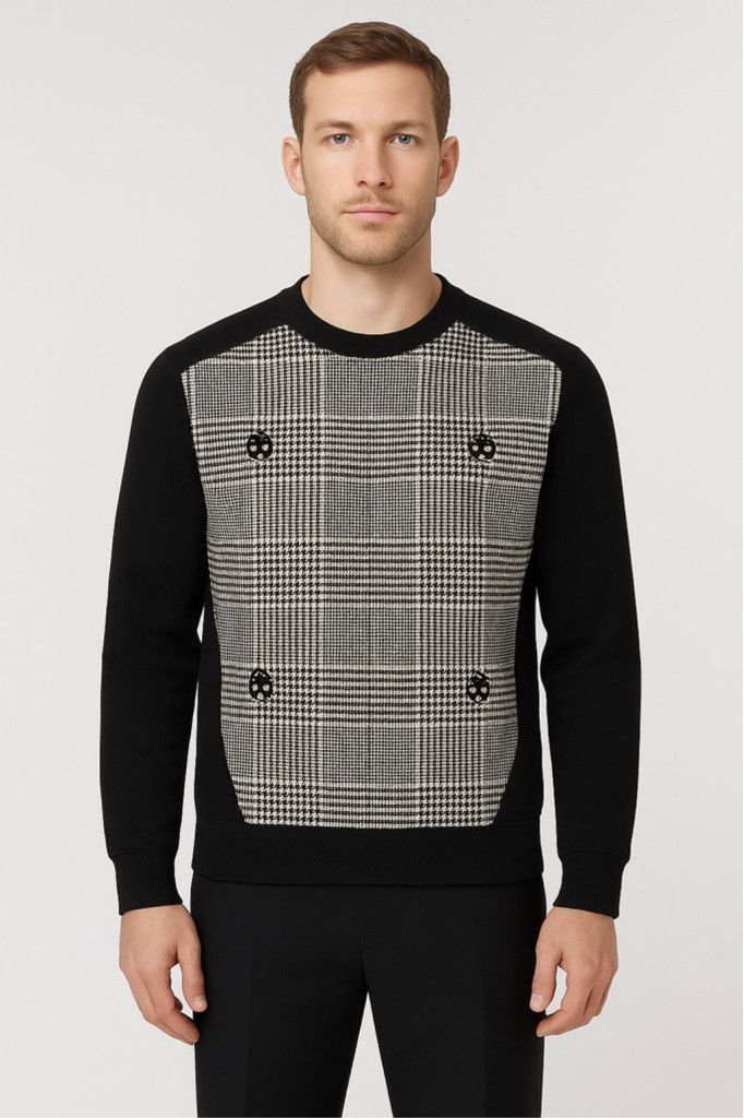 Alexander McQueen Alexander McQueen Skull Jacquard Sweatshirt – Rare Black Size US S / EU 44-46 / 1 - 8 Thumbnail