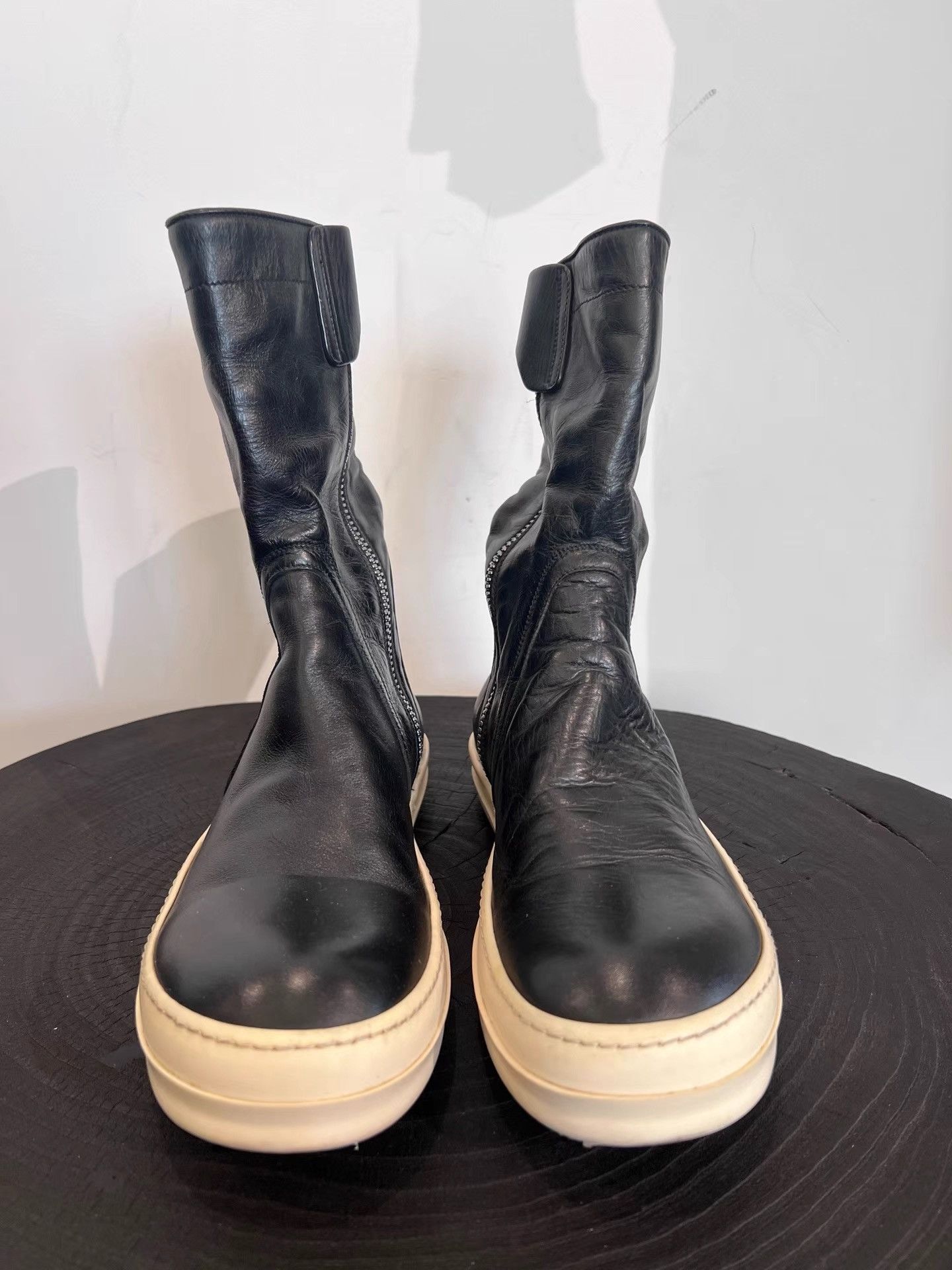 Rick Owens Rick Owens Mainline Leather Mid-Calf Boots K35 Size US 7 / EU 40 - 4 Thumbnail