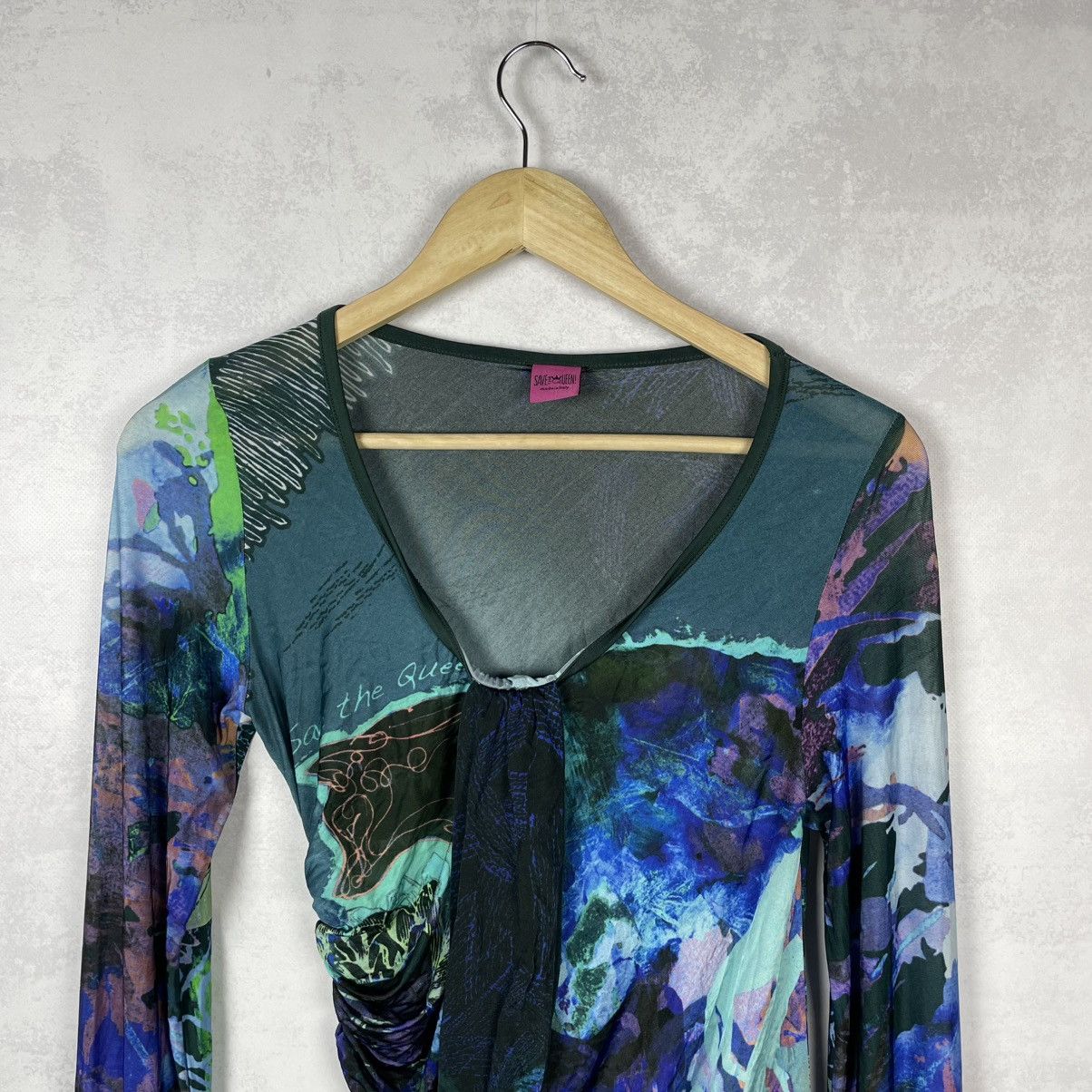 Other Save The Queen Multicolour Viscose Blouse Top Gaultier Style Size S / US 4 / IT 40 - 7 Thumbnail
