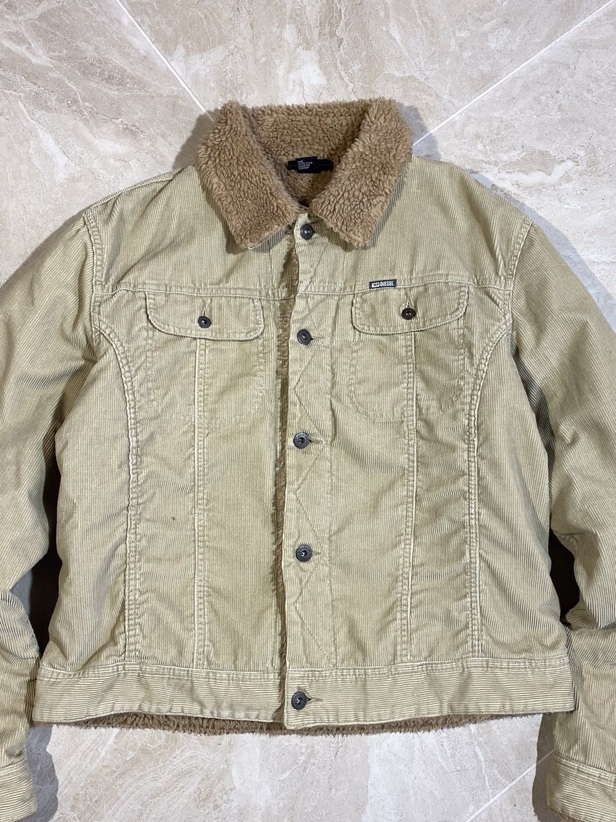 Diesel × Vintage Vintage Diesel Corduroy Sherpa y2k streetwear style jacket Size XL / US 12-14 / IT 48-50 - 4 Thumbnail