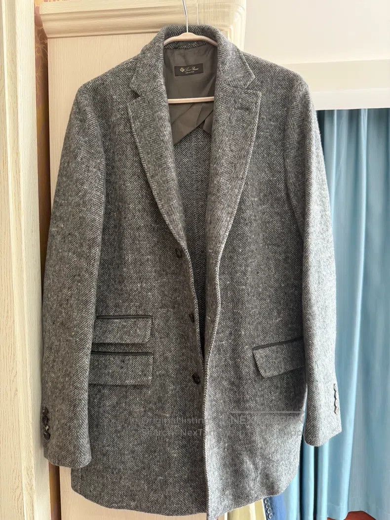 Loro Piana Loro Piana Herringbone cashmere and wool blended heather g Size US L / EU 52-54 / 3 - 2 Thumbnail