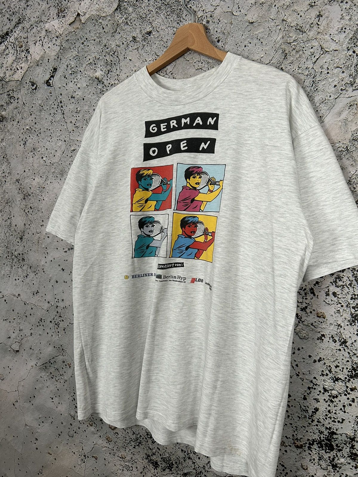 Vintage Vintage 90s German Open Tennis Graphic Tee Archival Hype Size US XL / EU 56 / 4 - 2 Thumbnail