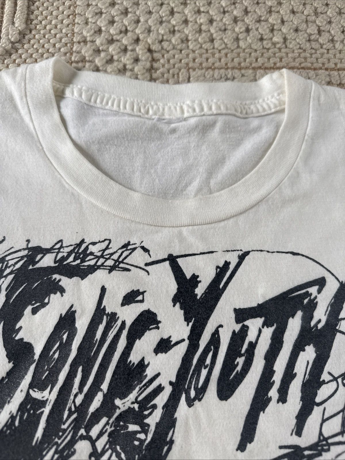Vintage 1990s / Early y2k Sonic Youth Babydoll Cut Tshirt Size US XXS / EU 40 - 4 Thumbnail