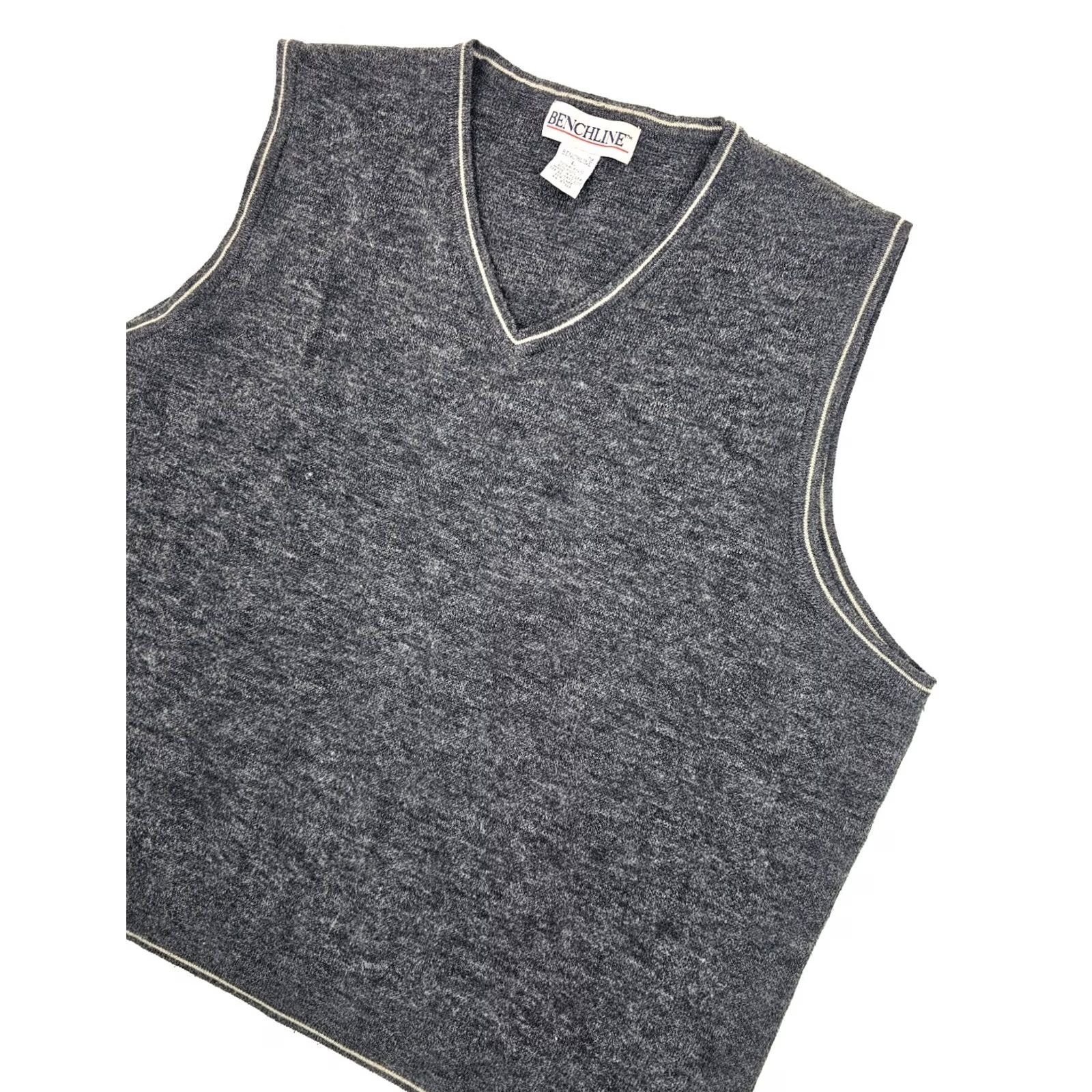 Vintage Vtg Benchline Vest Men L Gray Wool Blend Sleeveless V Neck Heathered Washable Size US L / EU 52-54 / 3 - 2 Thumbnail