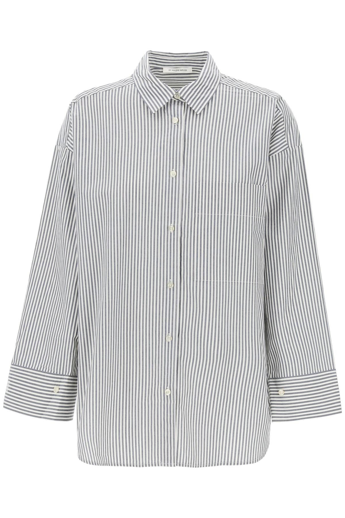 image of By Malene Birger Derris Shirt in Navy Stripe, Women's (Size XS)