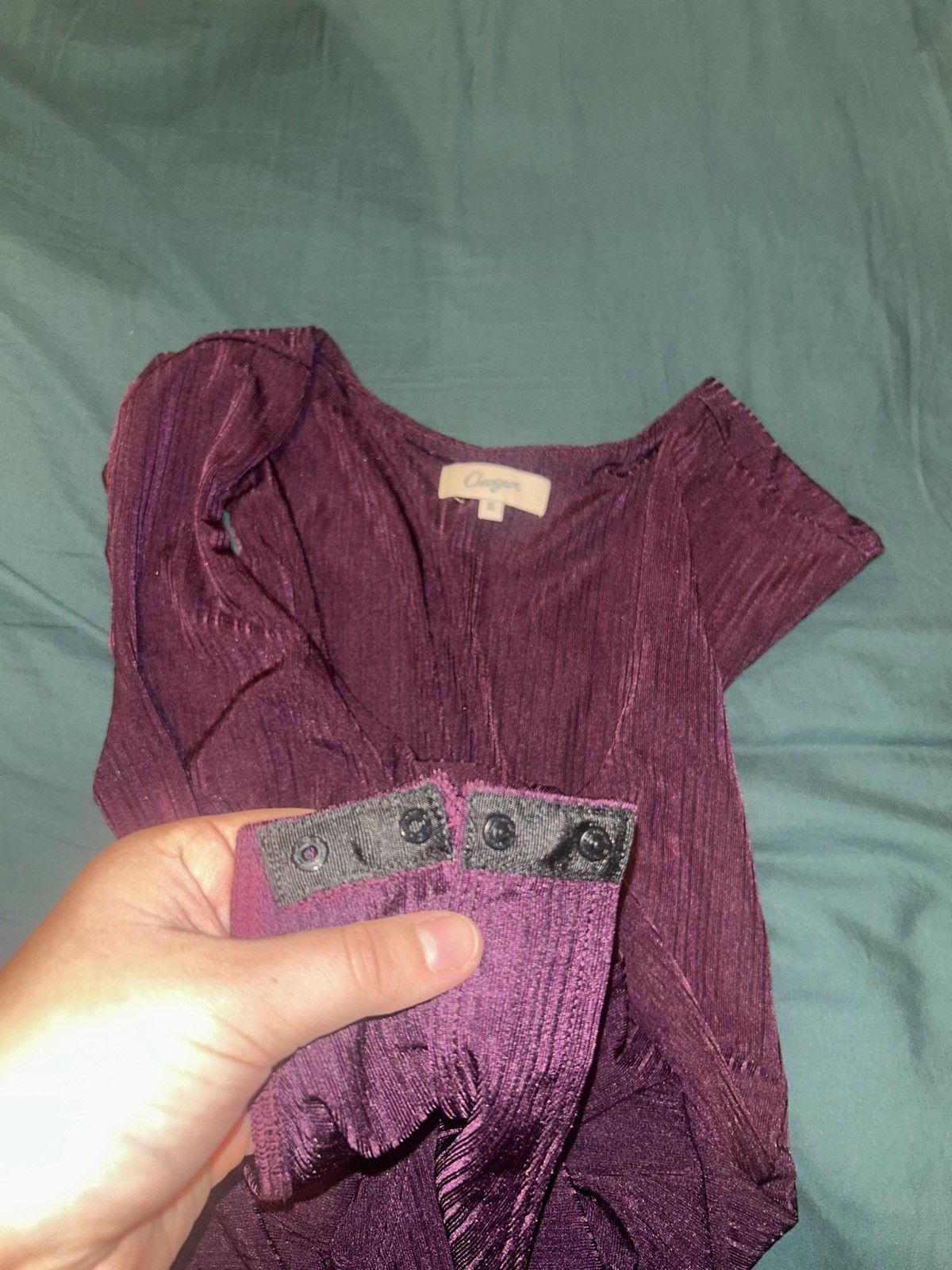 Chevignon Plum Square-Neck Bodysuit Size L / US 10 / IT 46 - 6 Thumbnail