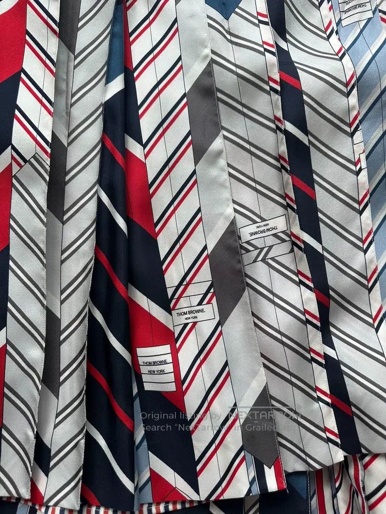 Thom Browne Thom Browne Silk Pleated Skirt Size 26" / US 2 / IT 38 - 7 Thumbnail