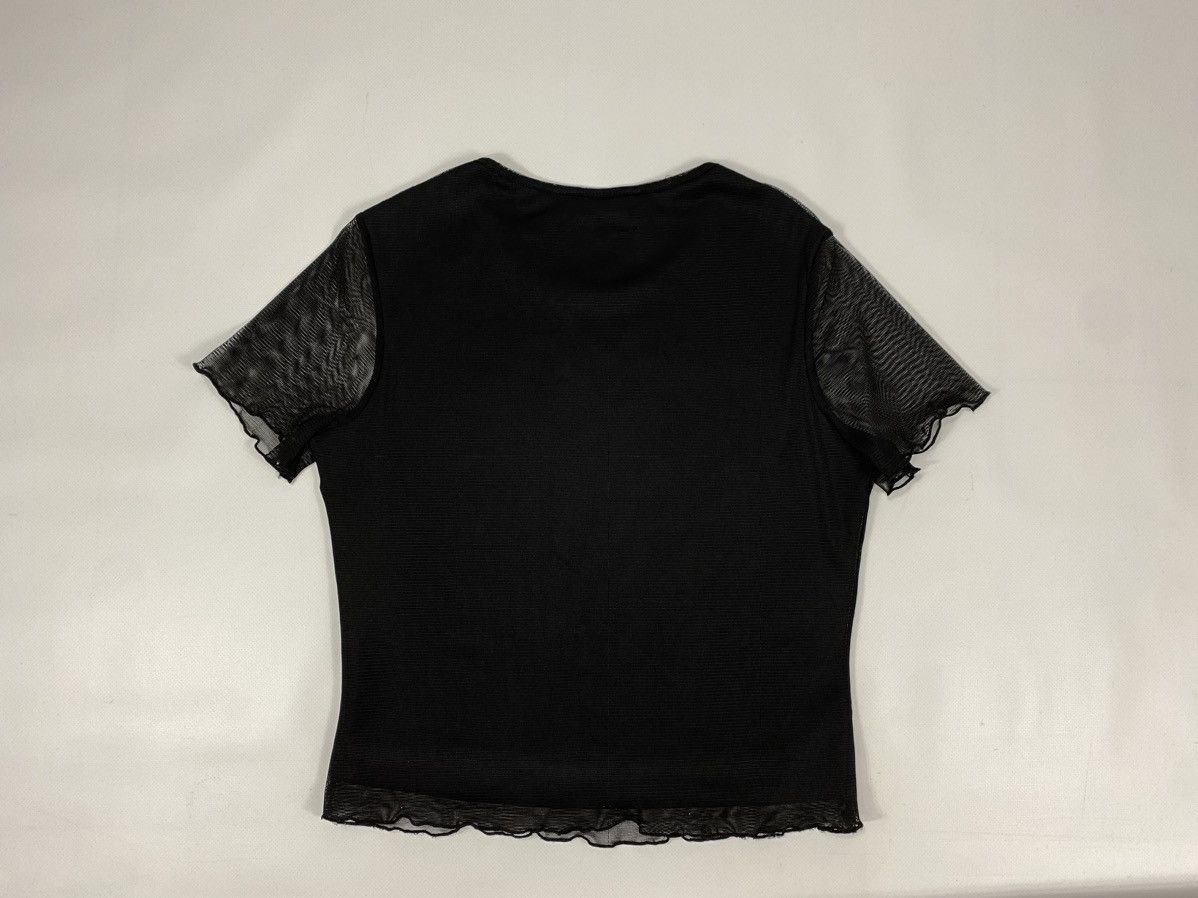 Vintage 🔥LASTDROP🔥 VTG Y2K Tribal Mesh France Fishbone Crop T-shirt Size S / US 4 / IT 40 - 7 Thumbnail