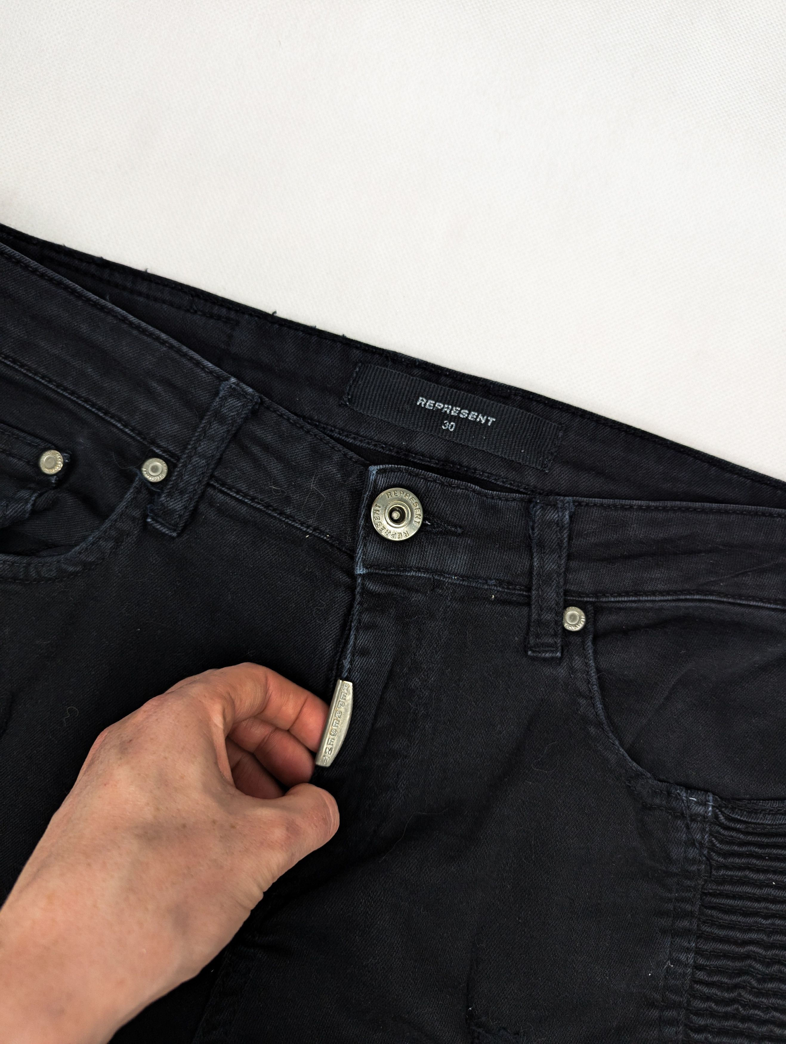 Represent Clo. Represent black biker jeans denim 30 Size US 30 / EU 46 - 3 Thumbnail