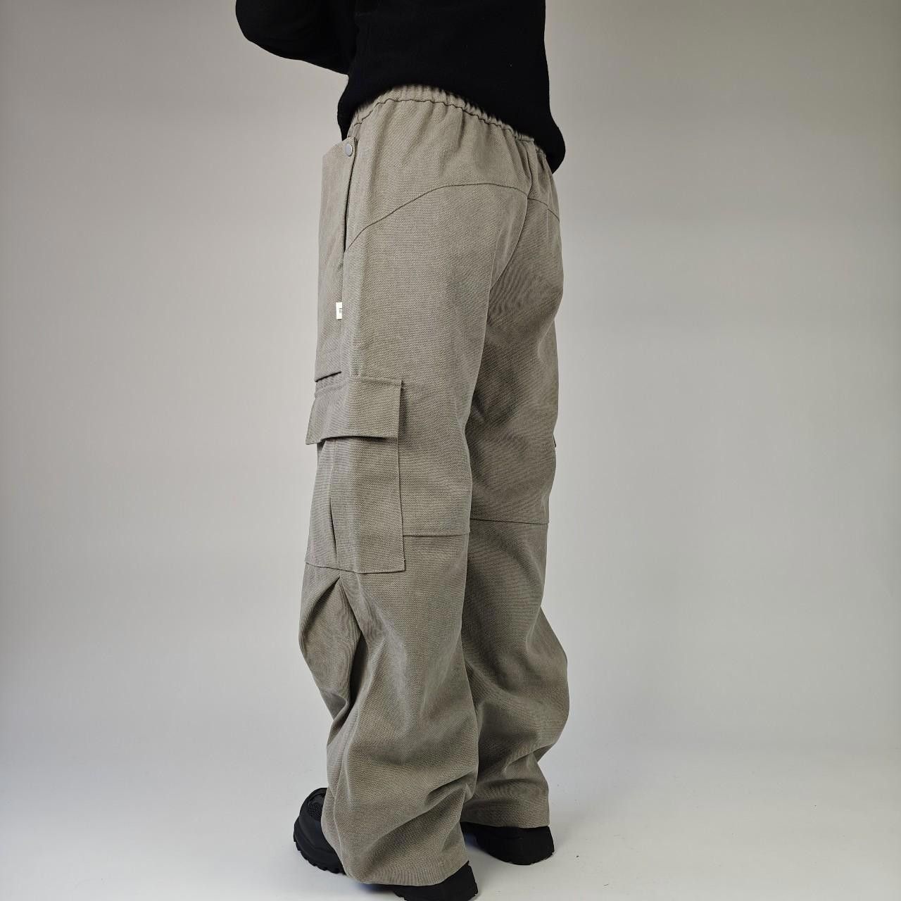 Other Beige Heavy Canvas Technical Wide Leg Trousers Size US 32 / EU 48 - 6 Thumbnail