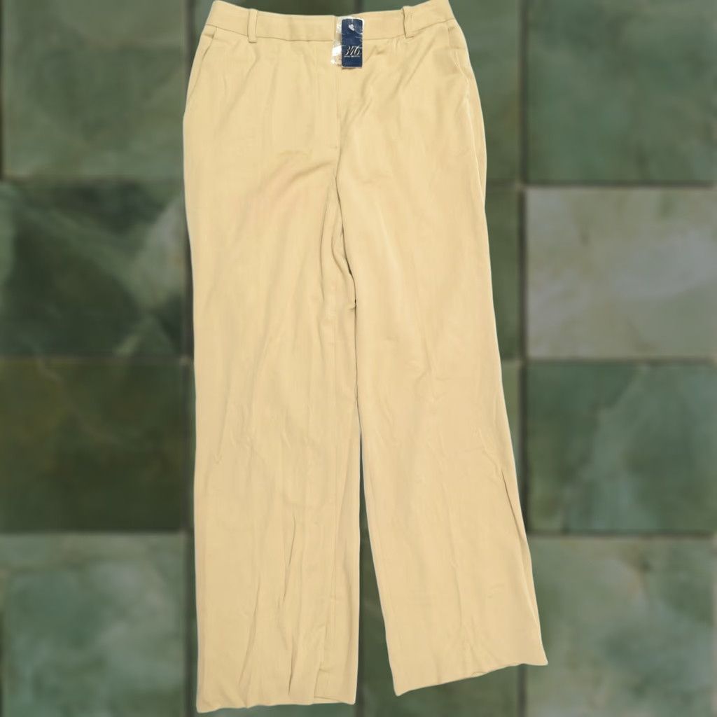 Brooks Brothers Brooks Brothers 346 Trousers Beige Khaki Straight Leg Stretch Relaxed Womens 6 д Size 28" / US 6 / IT 42 - 1 Thumbnail