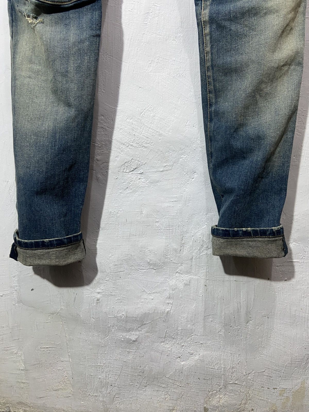 Balmain Balmain Denim Distressed Jeans moto bike Size US 31 - 11 Thumbnail