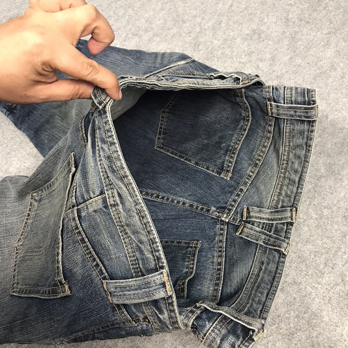 Japanese Brand × PPFM × Tornado Mart DOUBLE WAIST PPFM DISTRESSED JAPAN RARE DENIM PANTS Size US 32 / EU 48 - 16 Thumbnail