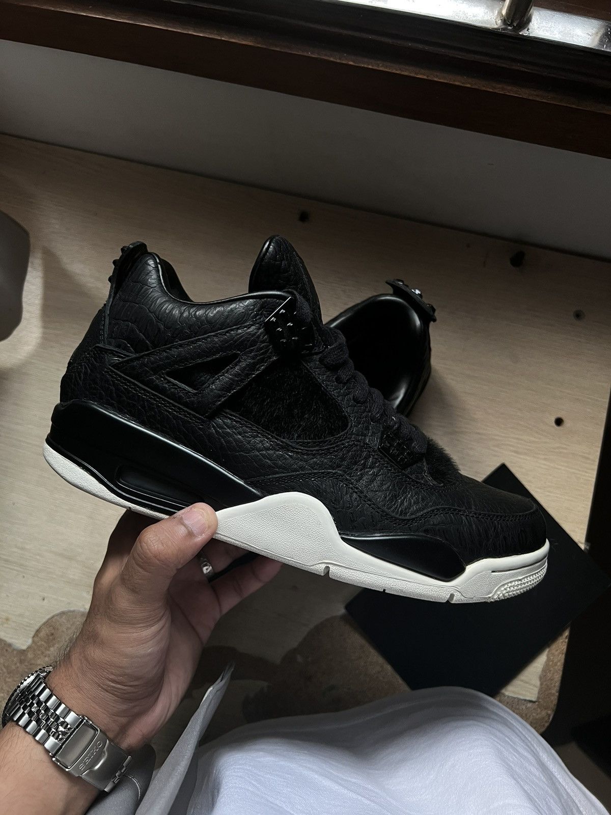 Nike very rare air jordan 4 retro premium black sail original grailed