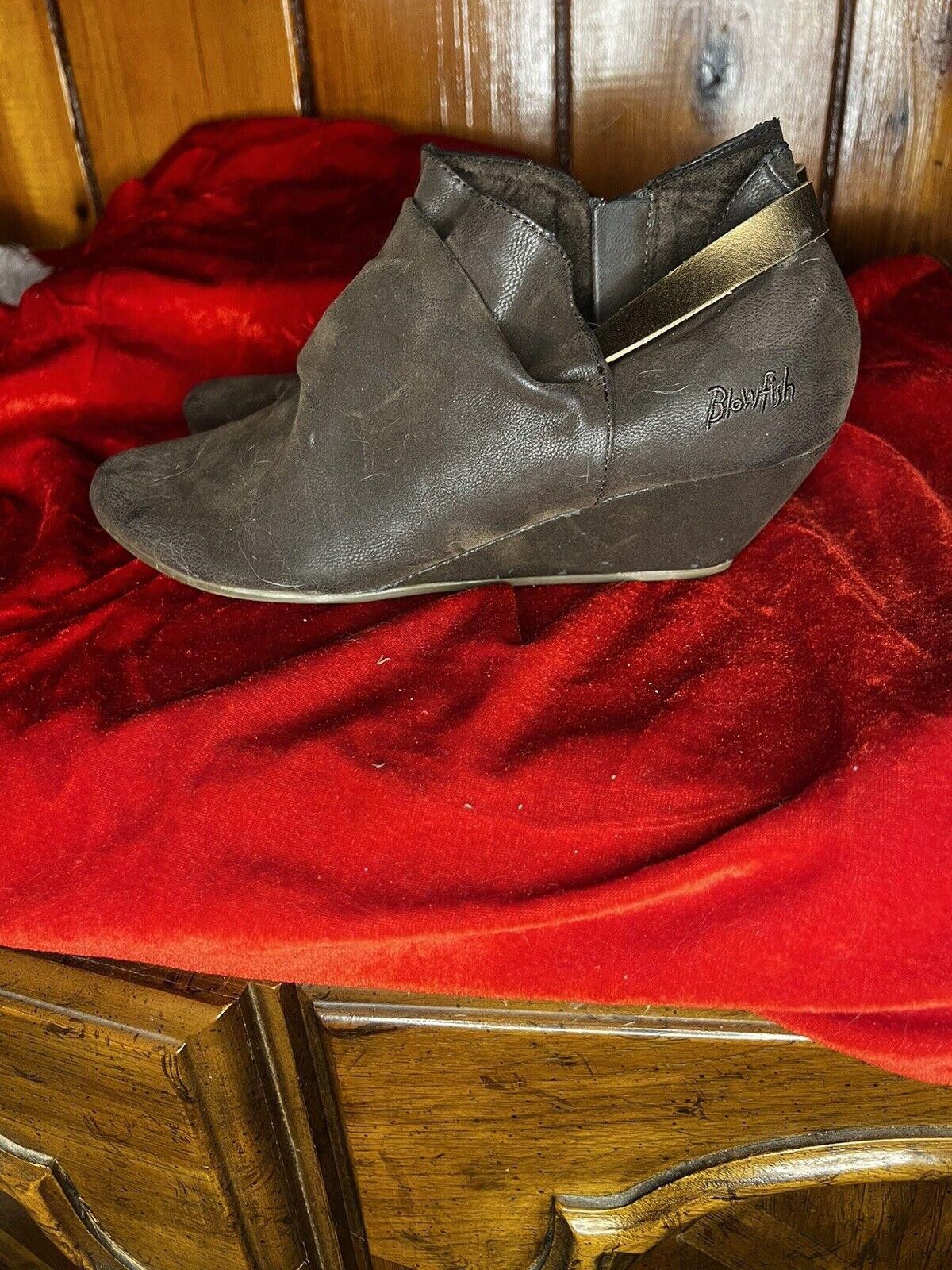 Designer Blowfish Women’s Brown Wedge Booties Size US 8.5 / IT 38.5 - 3 Thumbnail