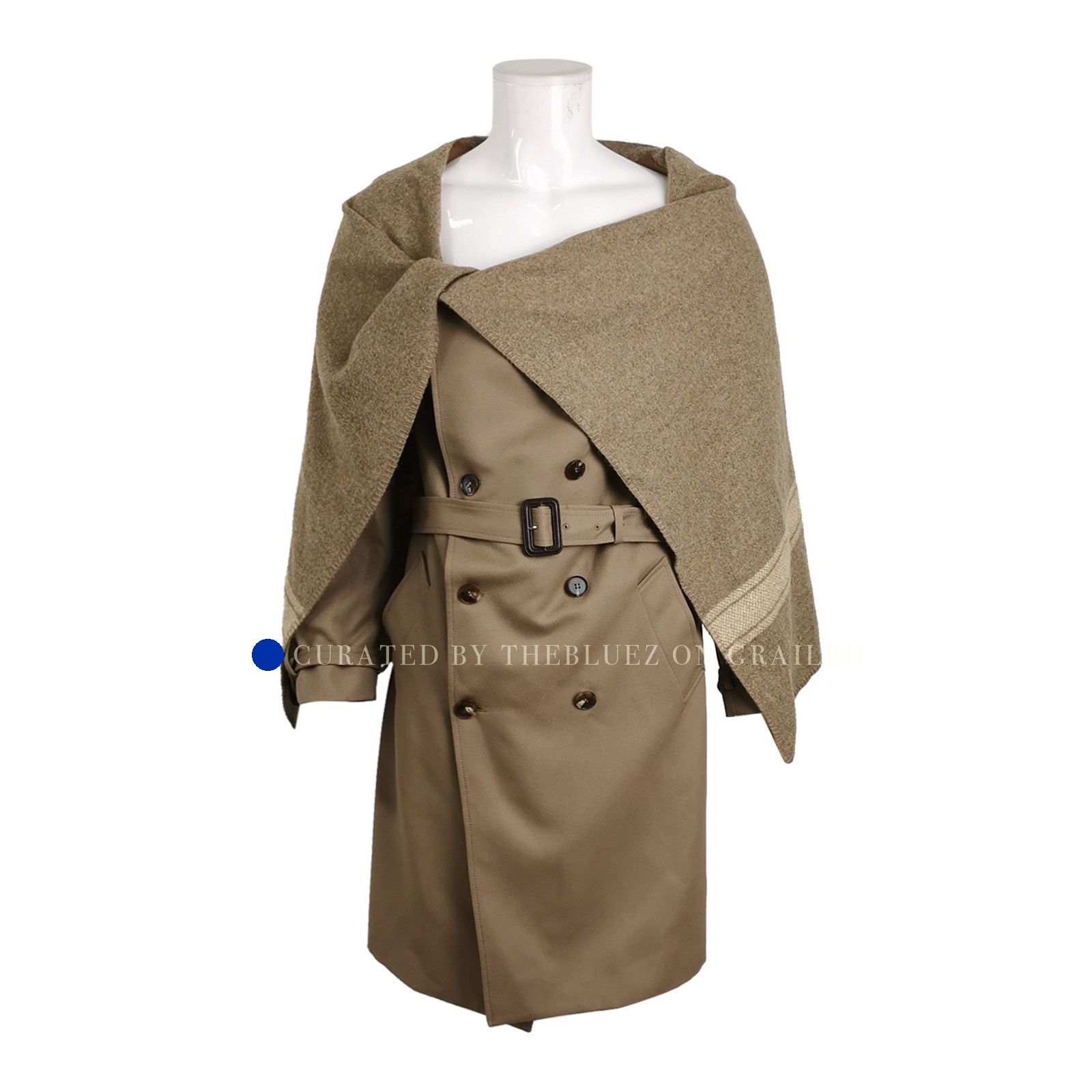 Maison Margiela Double Breasted Wool Coat in Brown Size US S / EU 44-46 / 1 - 1 Thumbnail