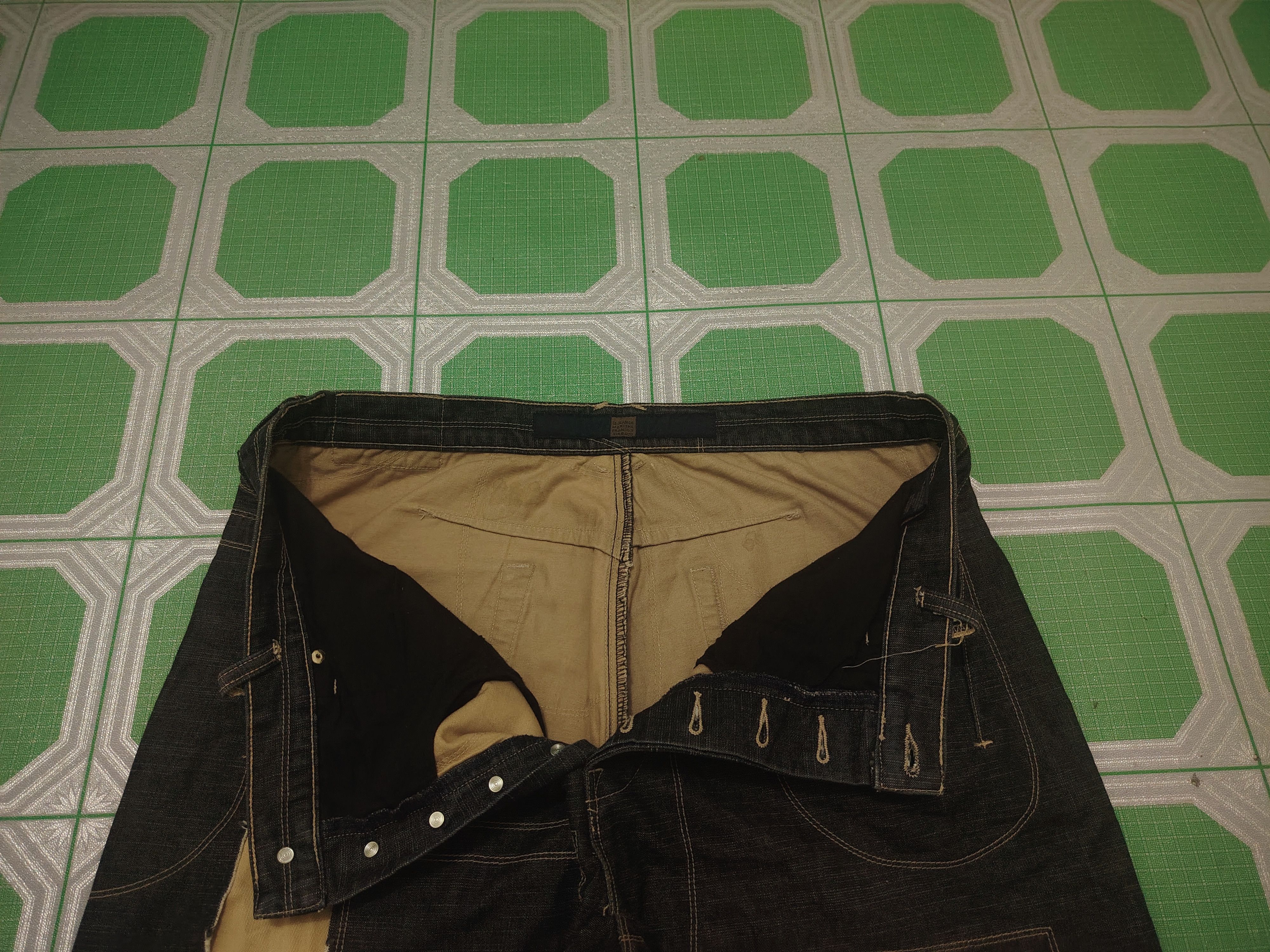 Who Decides War Rare!!! Marithe Francois Girbaud Patchwork Baggy Pants Jeans Size US 38 / EU 54 - 6 Thumbnail