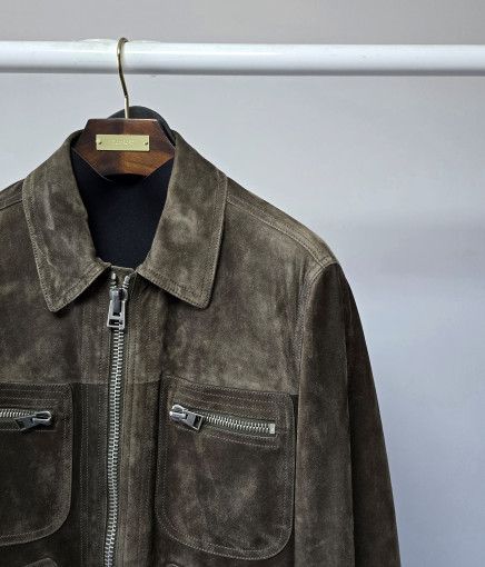 Tom Ford o1sm1stk0824 Cashmere Suede Military Pocket Zip Up Jacket Size US M / EU 48-50 / 2 - 2 Thumbnail