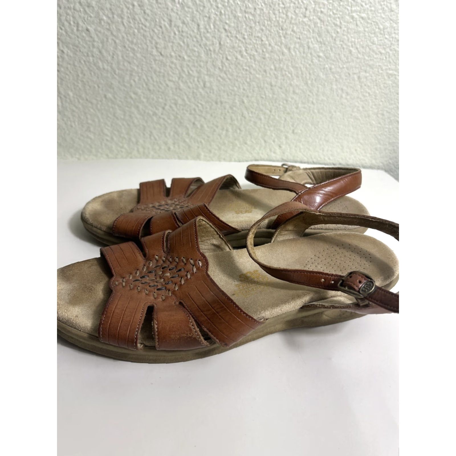 SAS SAS Tripad Comfort Sandal Tan Leather Women's Brown Strappy Size 9.5 M Size US 10 / IT 40 - 7 Thumbnail