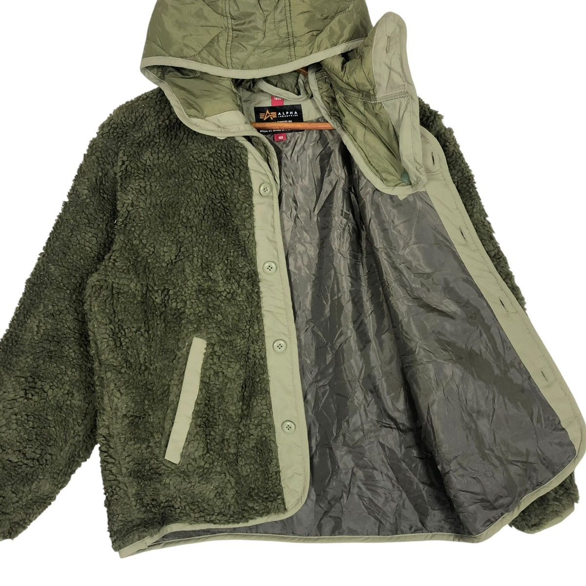 Alpha Industries Vintage Alpha Industries Fleece Sherpa Jacket For Kids Size US S / EU 44-46 / 1 - 7 Thumbnail