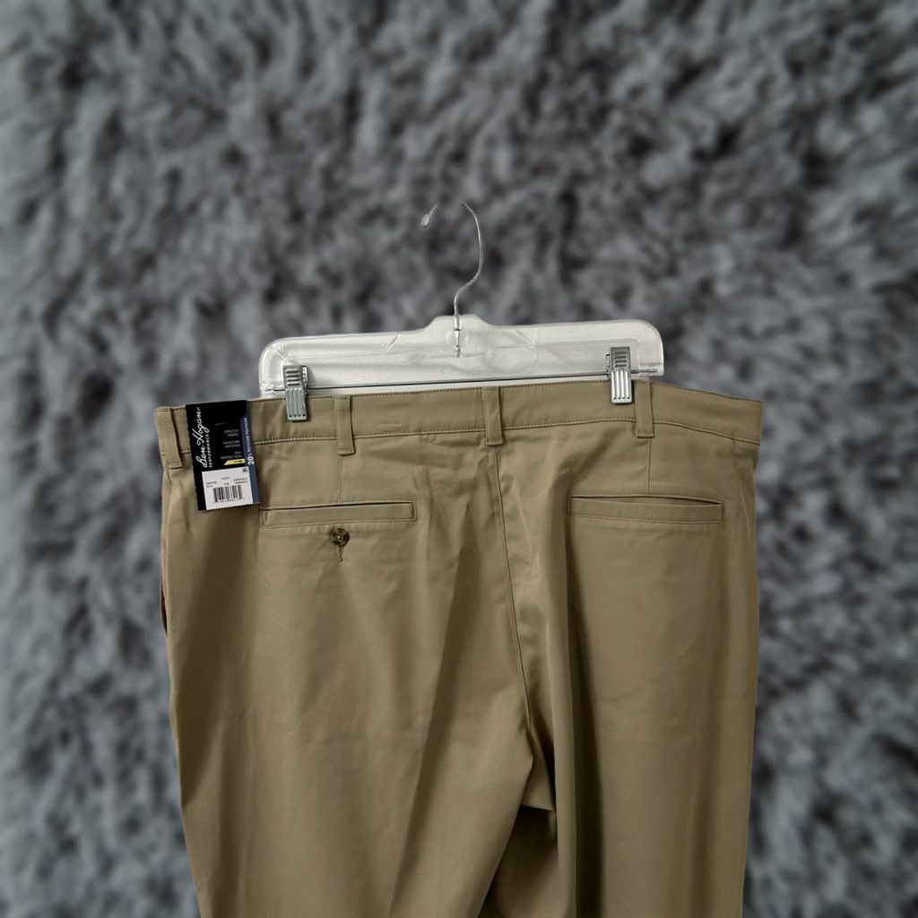 Hogan Ben Hogan Performance Pants Mens 42x30 Khakis Tan Beige Stretch Moisture Wicking UPF50 Zipper Button Flat Front 5-Pocket Travel Workwear Casual Golf Size US 42 / EU 58 - 1 Thumbnail