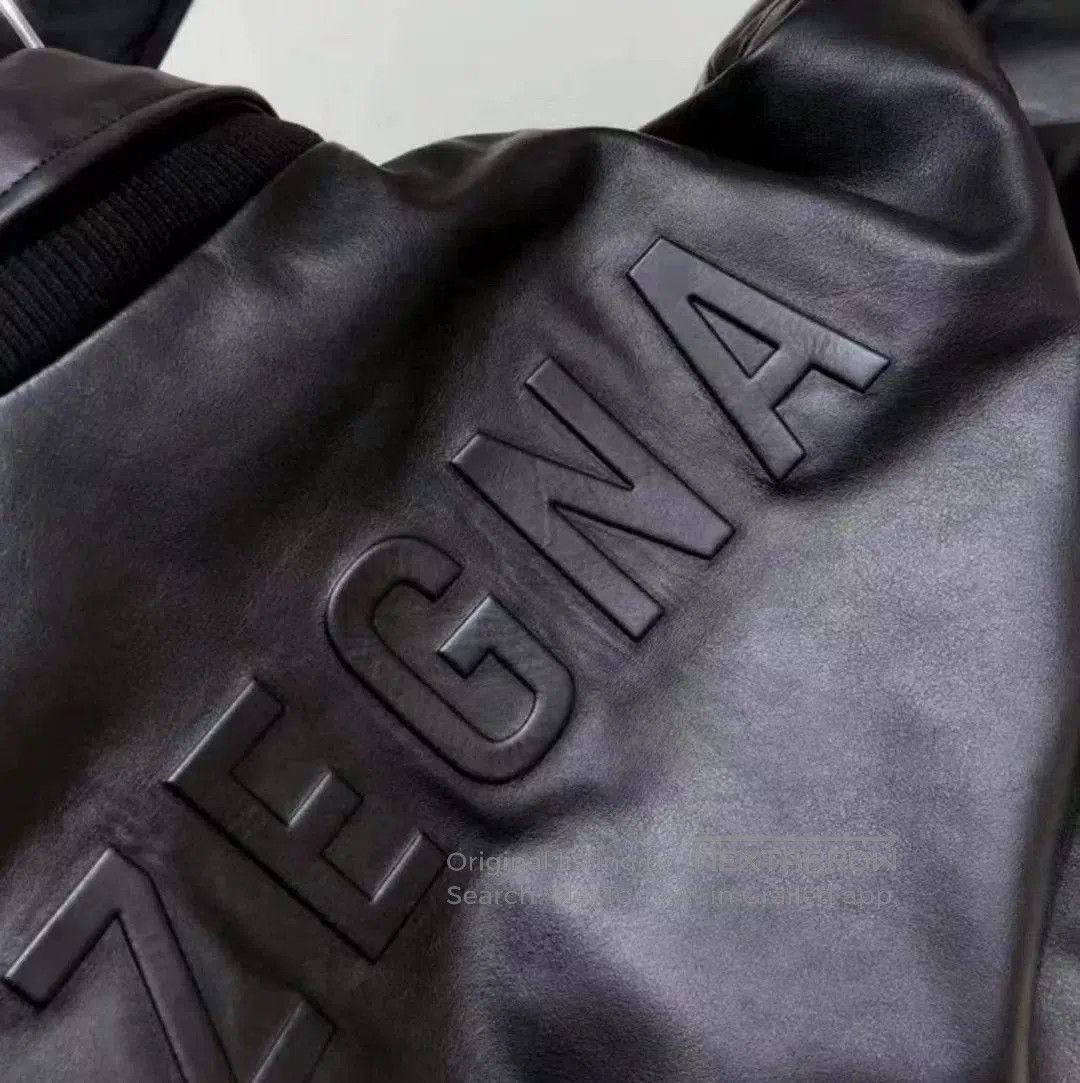 FOG FOG x EZ Logo Embossed Leather Jacket. Size US S / EU 44-46 / 1 - 5 Thumbnail