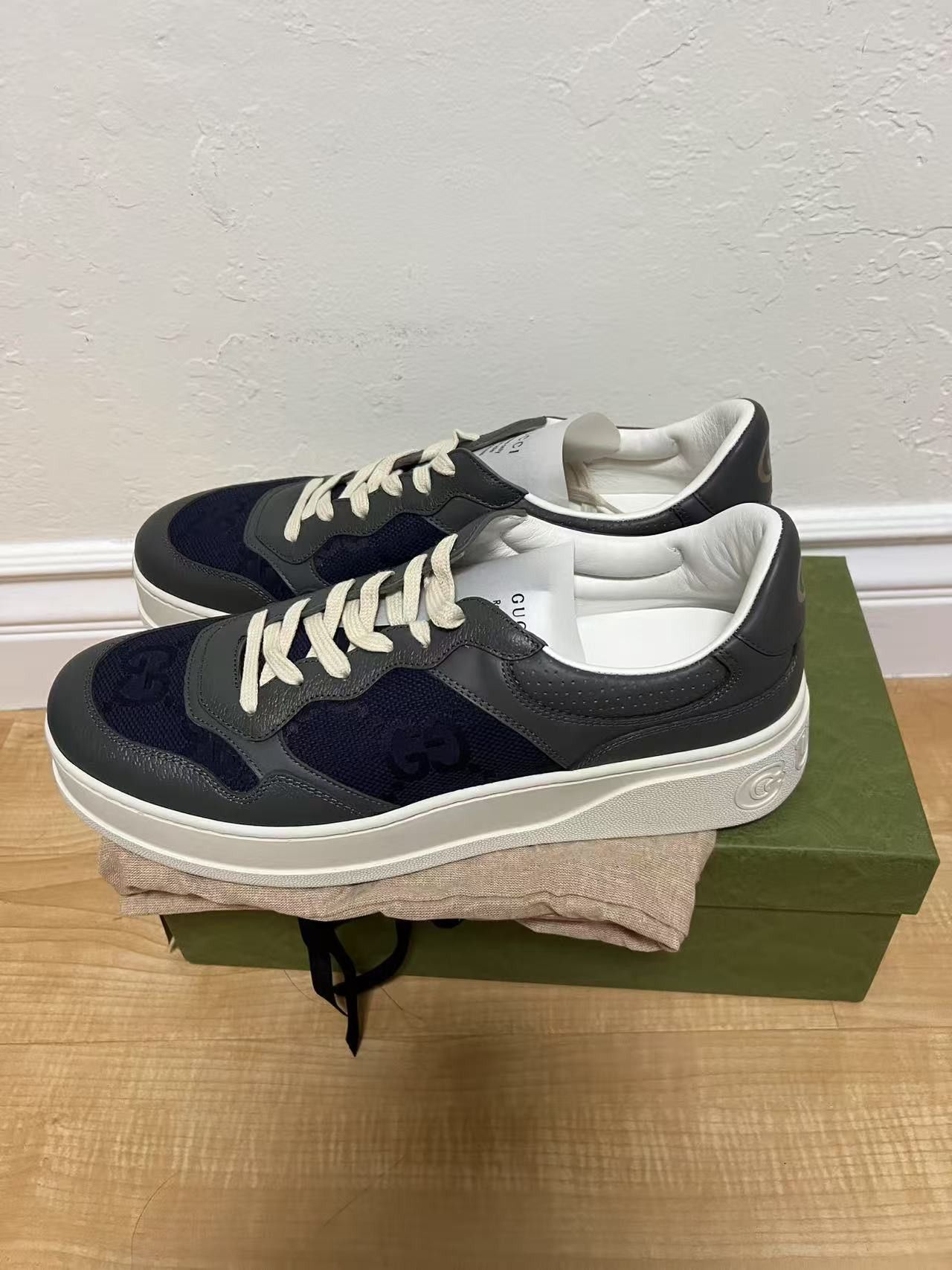 Gucci Gucci GG Lace Up Sneaker Grey Blue Size US 14 / EU 47 - 4 Thumbnail